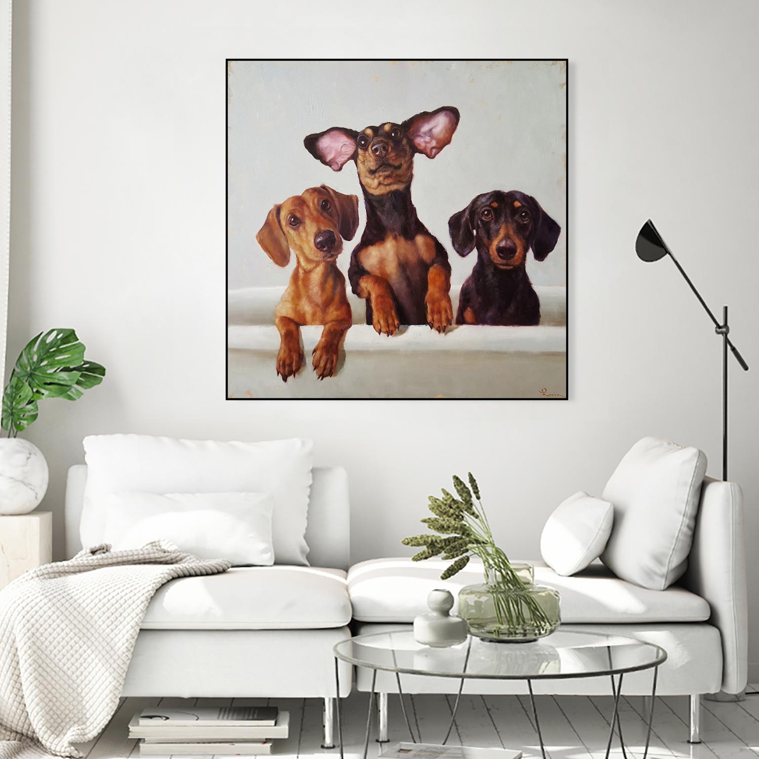 3 Amigos by Lucia Heffernan on GIANT ART - multicolor urban/pop surrealism; animals