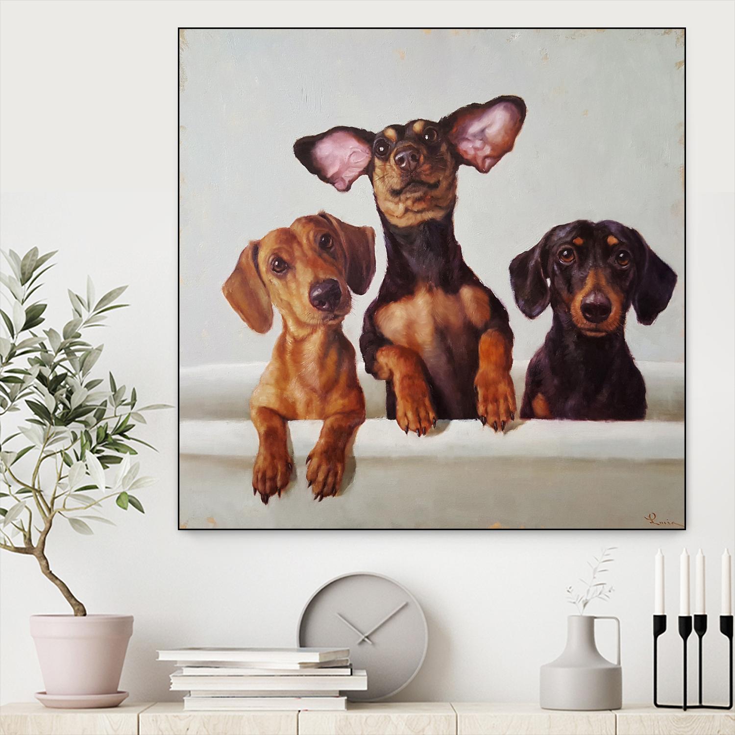 3 Amigos by Lucia Heffernan on GIANT ART - multicolor urban/pop surrealism; animals