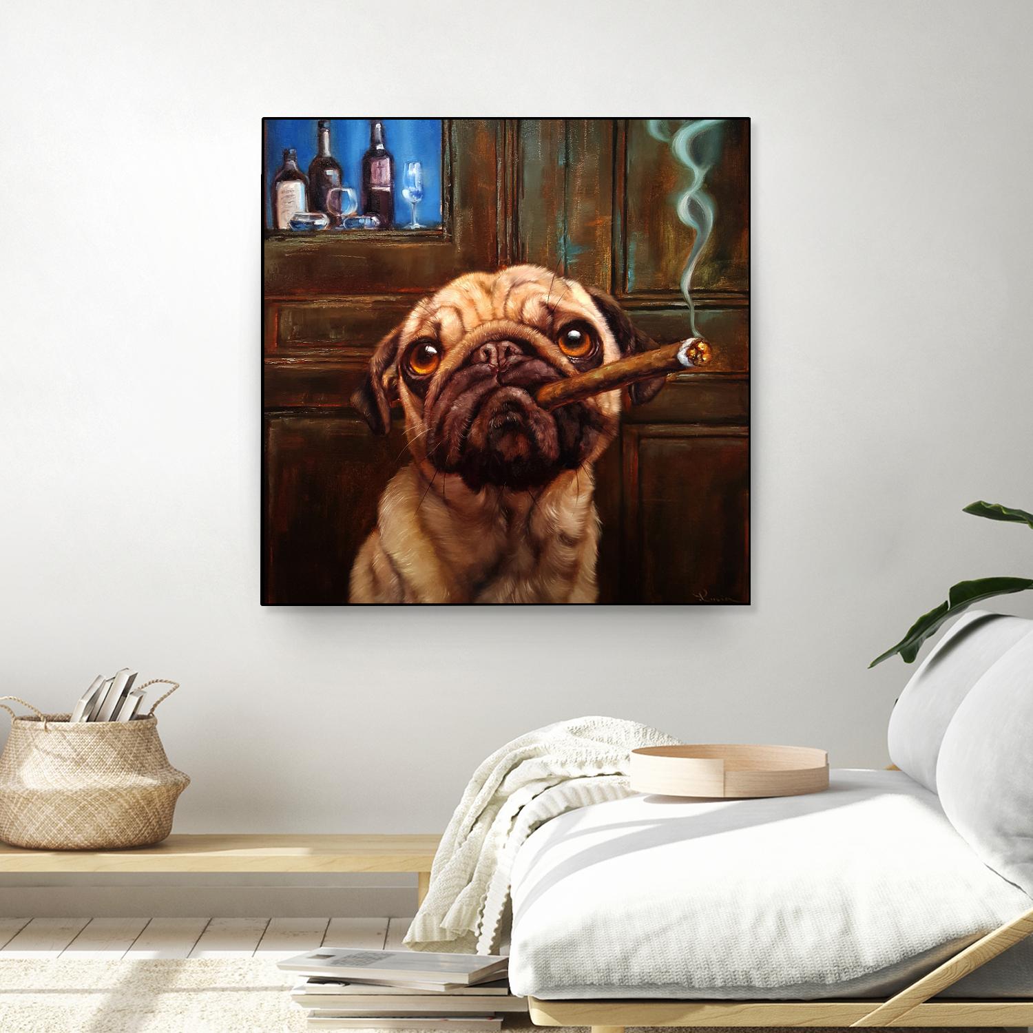 Uptown Pug by Lucia Heffernan on GIANT ART - multicolor urban/pop surrealism; animals