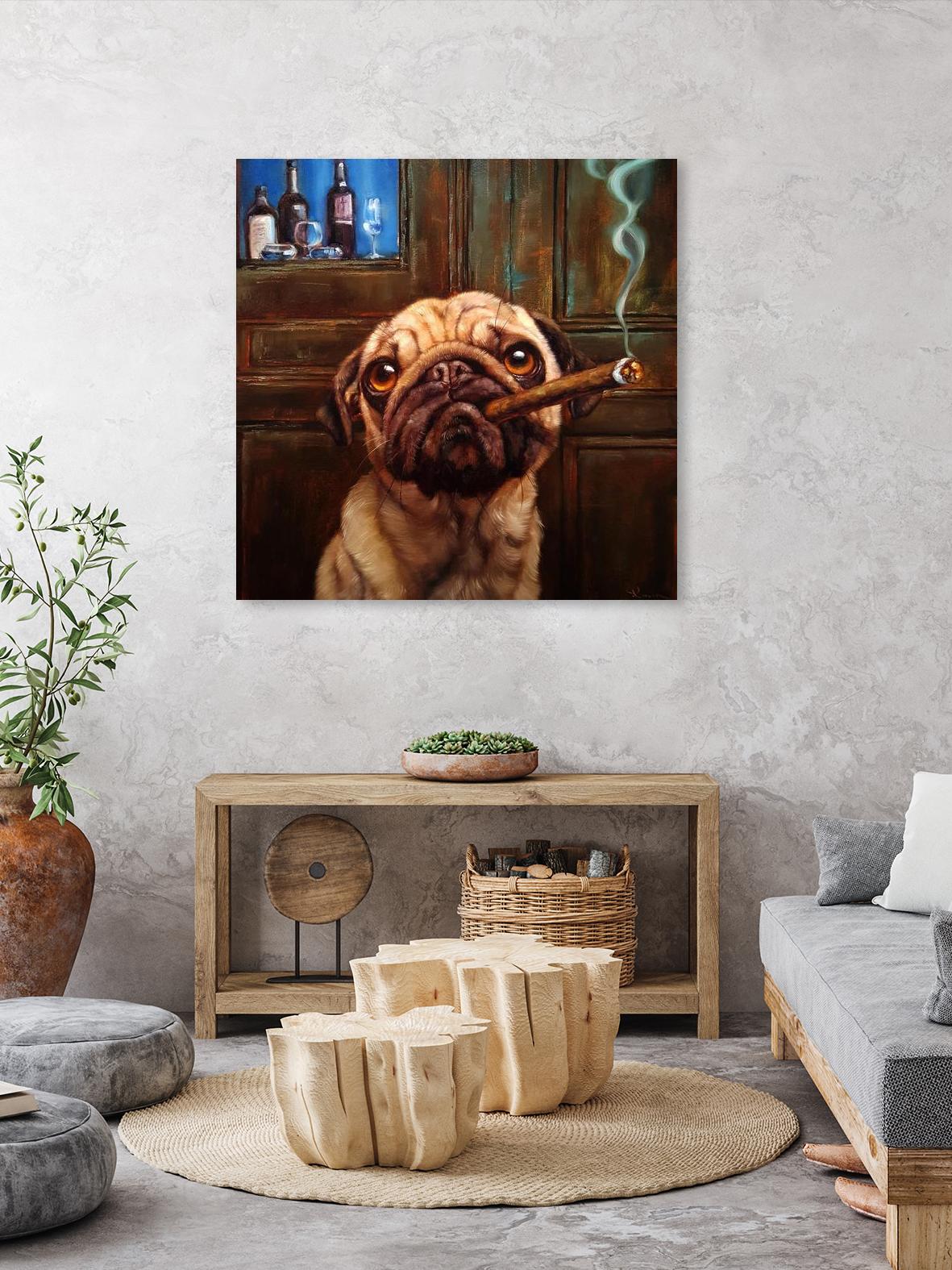 Uptown Pug by Lucia Heffernan on GIANT ART - multicolor urban/pop surrealism; animals