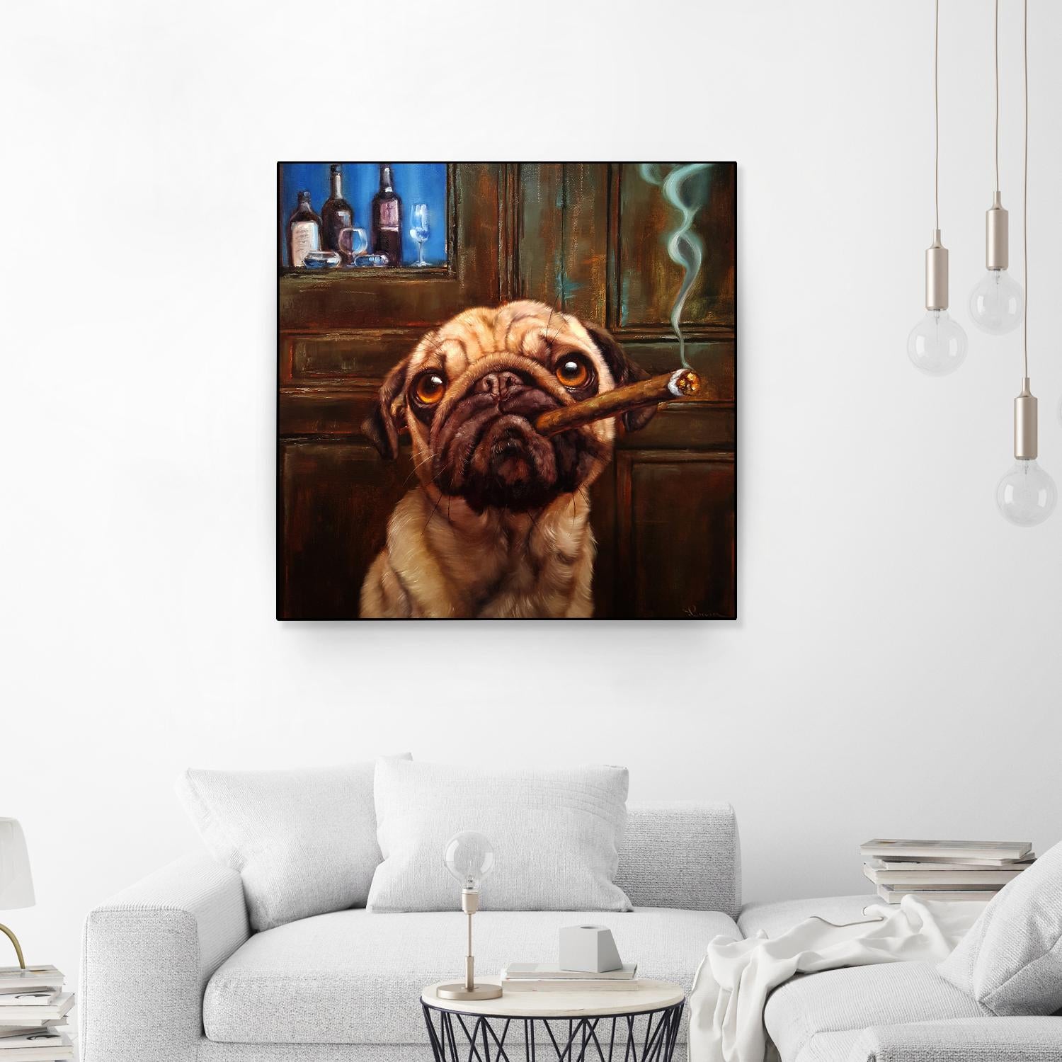 Uptown Pug by Lucia Heffernan on GIANT ART - multicolor urban/pop surrealism; animals