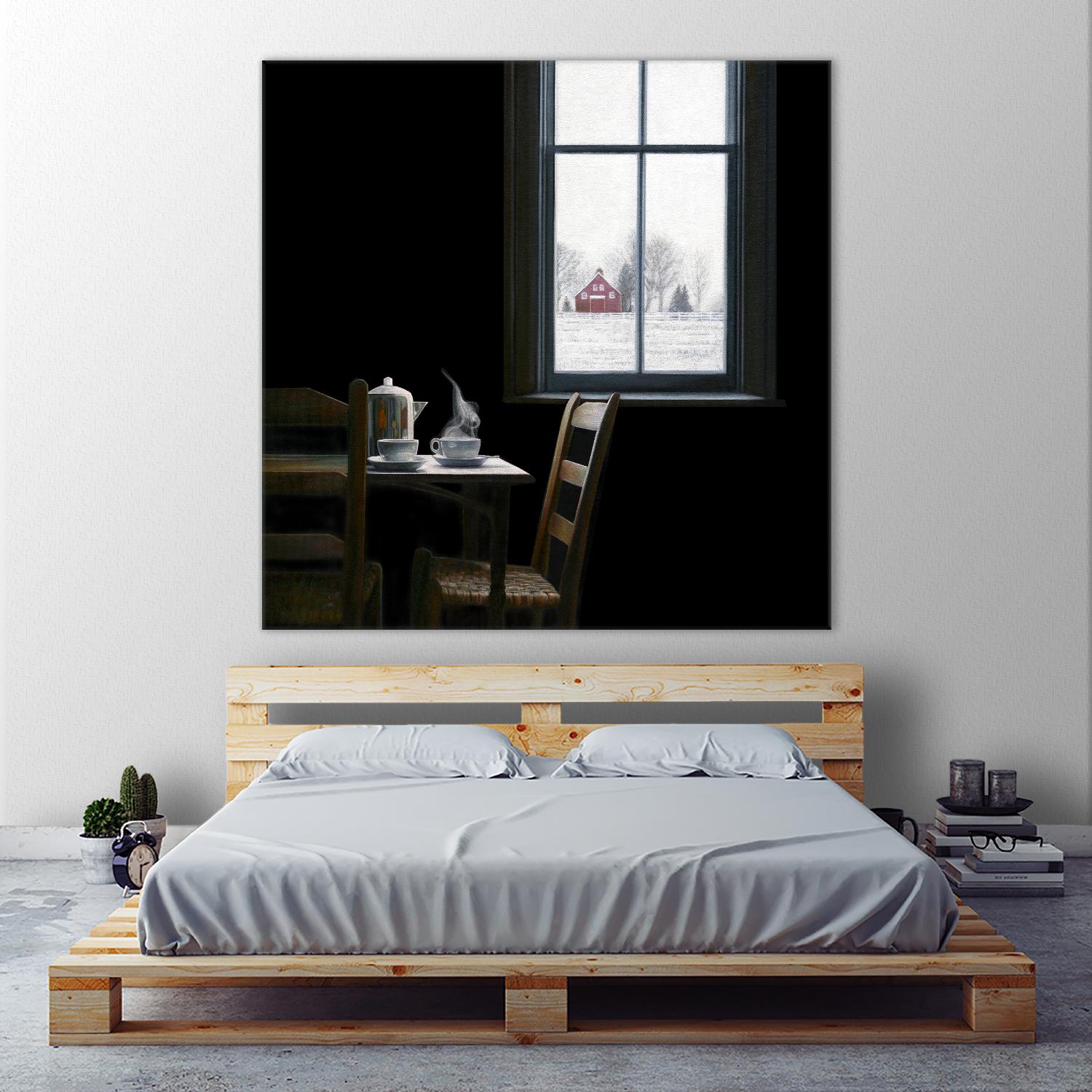 Pause by Karen Hollingsworth on GIANT ART - multi floral/still life, landscapes, chairs, coffee, farms, interiors, snow, winter, country/rural