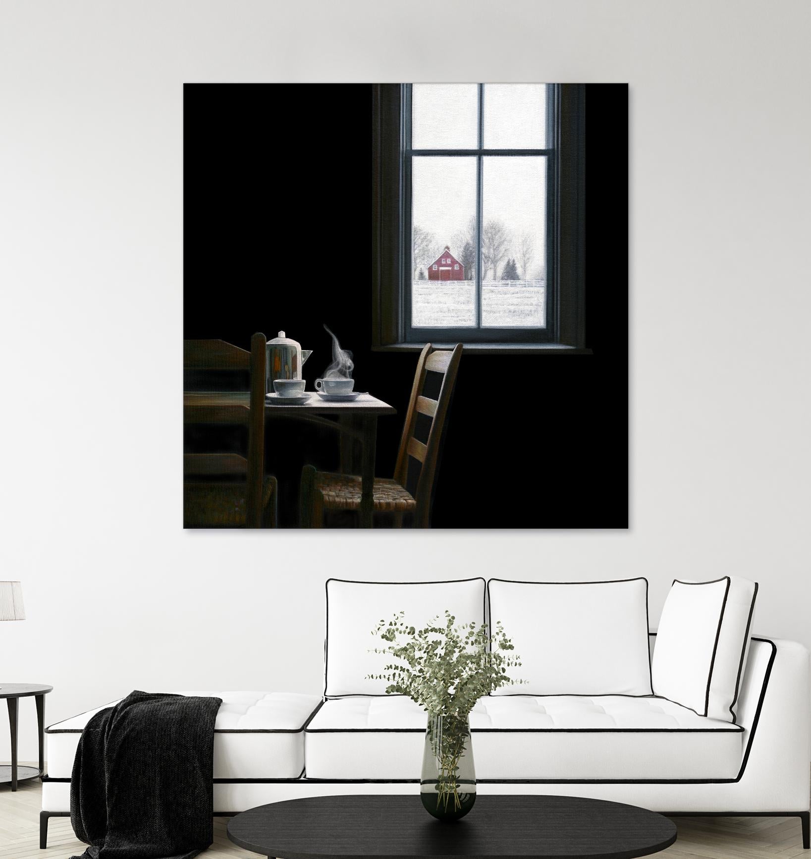 Pause by Karen Hollingsworth on GIANT ART - multi floral/still life, landscapes, chairs, coffee, farms, interiors, snow, winter, country/rural