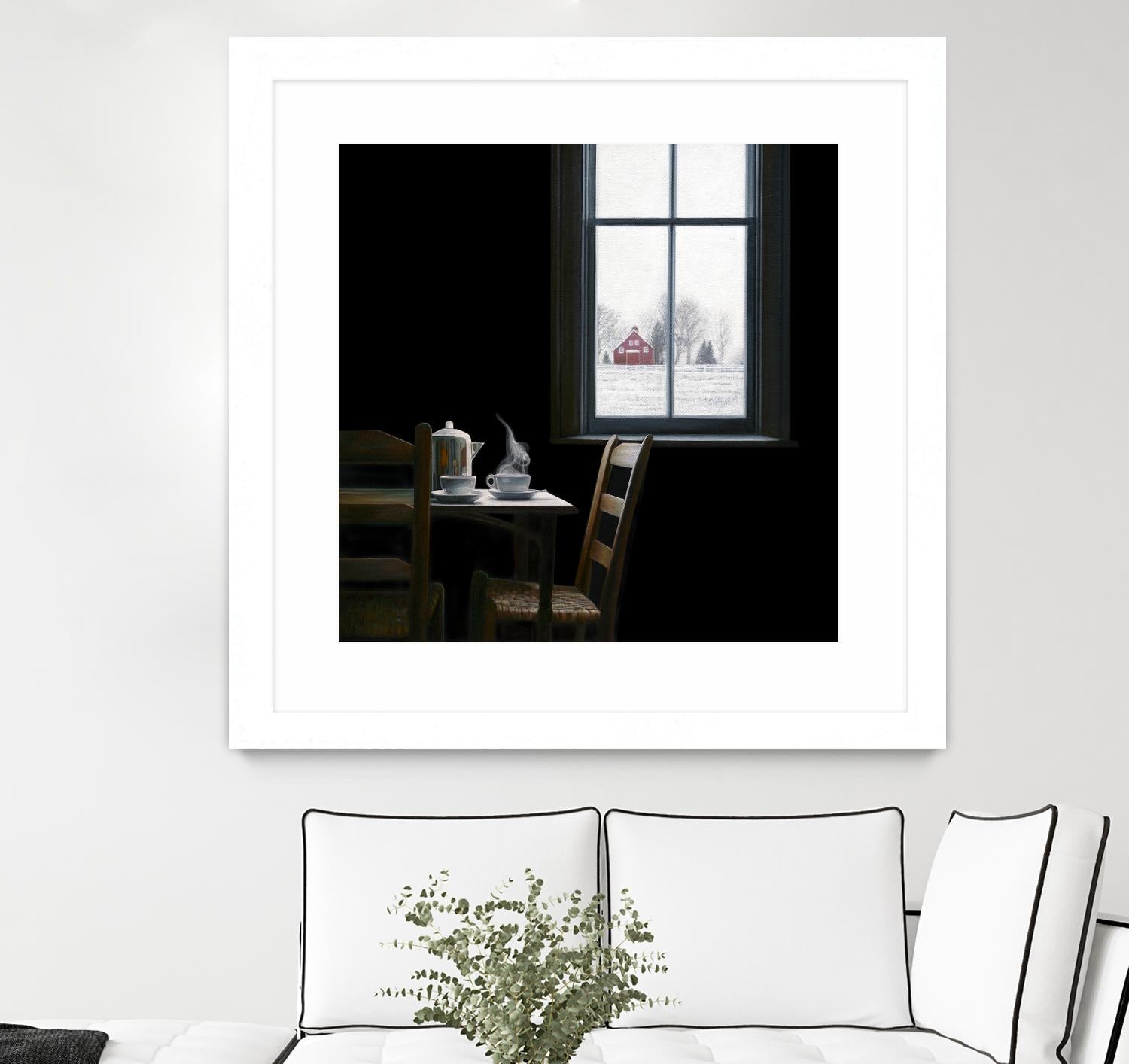 Pause by Karen Hollingsworth on GIANT ART - multi floral/still life, landscapes, chairs, coffee, farms, interiors, snow, winter, country/rural