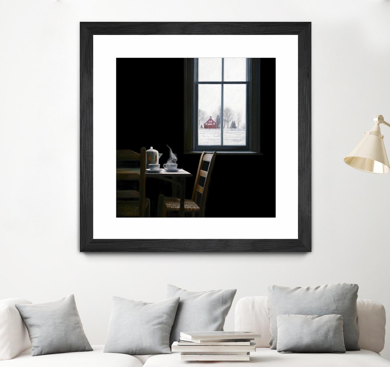 Pause by Karen Hollingsworth on GIANT ART - multi floral/still life, landscapes, chairs, coffee, farms, interiors, snow, winter, country/rural