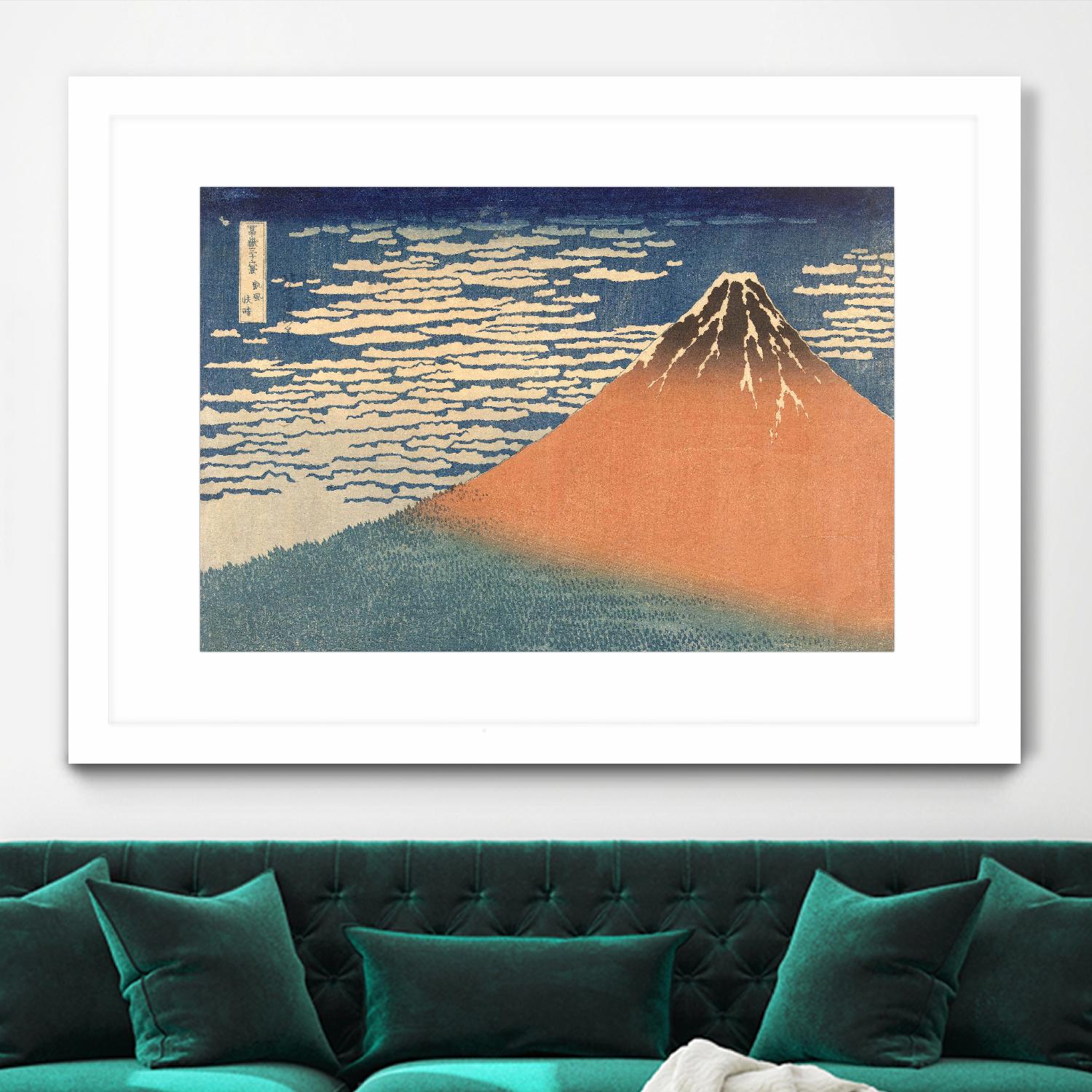 Fine Wind, Clear Morning (Gaifu Kaisei), 1832 by Katsushika Hokusai on GIANT ART - masters landscapes