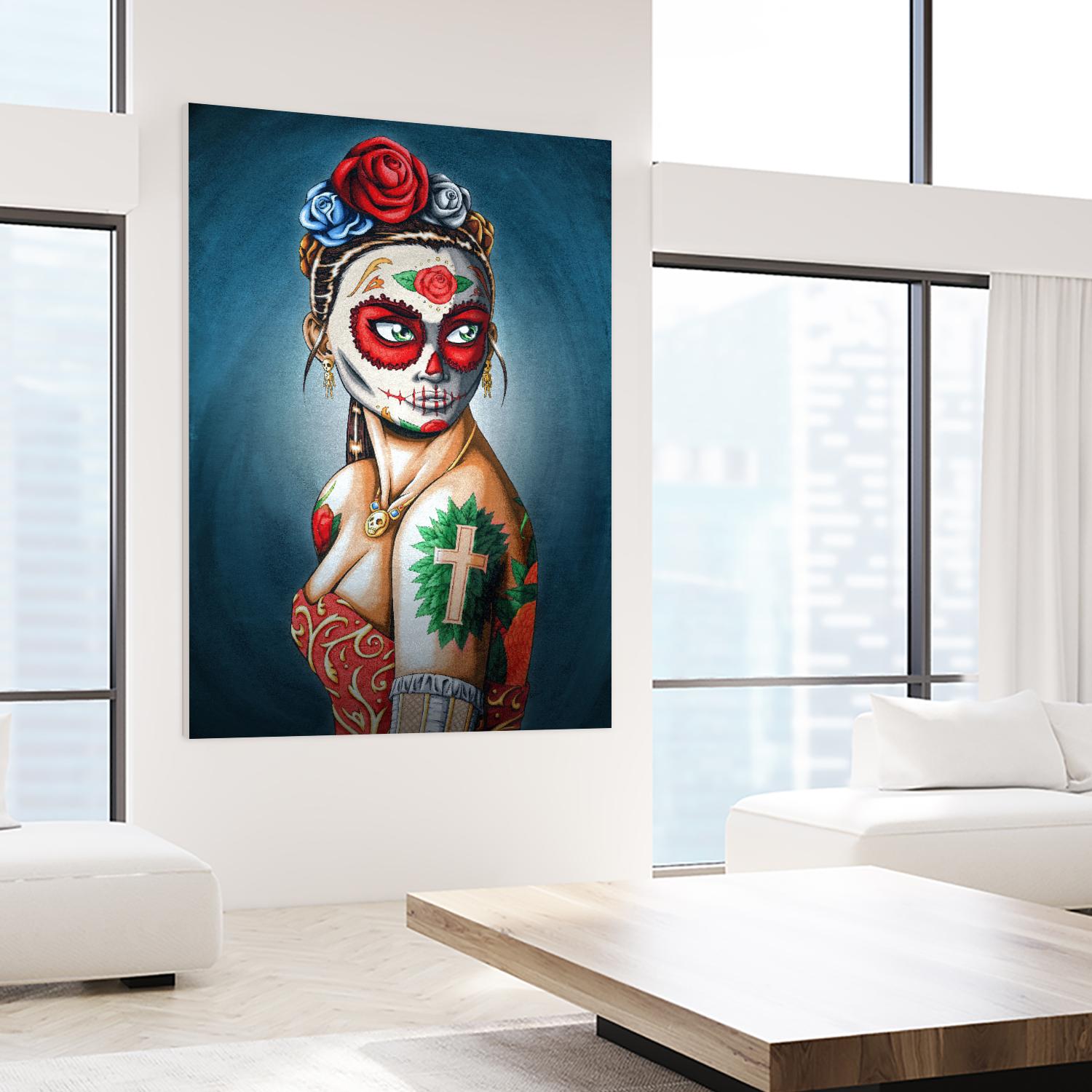 Luna by Nicholas Ivins on GIANT ART - multicolor urban/pop surrealism; ethnic