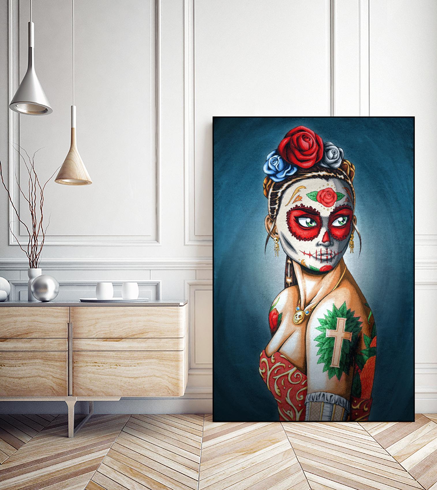 Luna by Nicholas Ivins on GIANT ART - multicolor urban/pop surrealism; ethnic