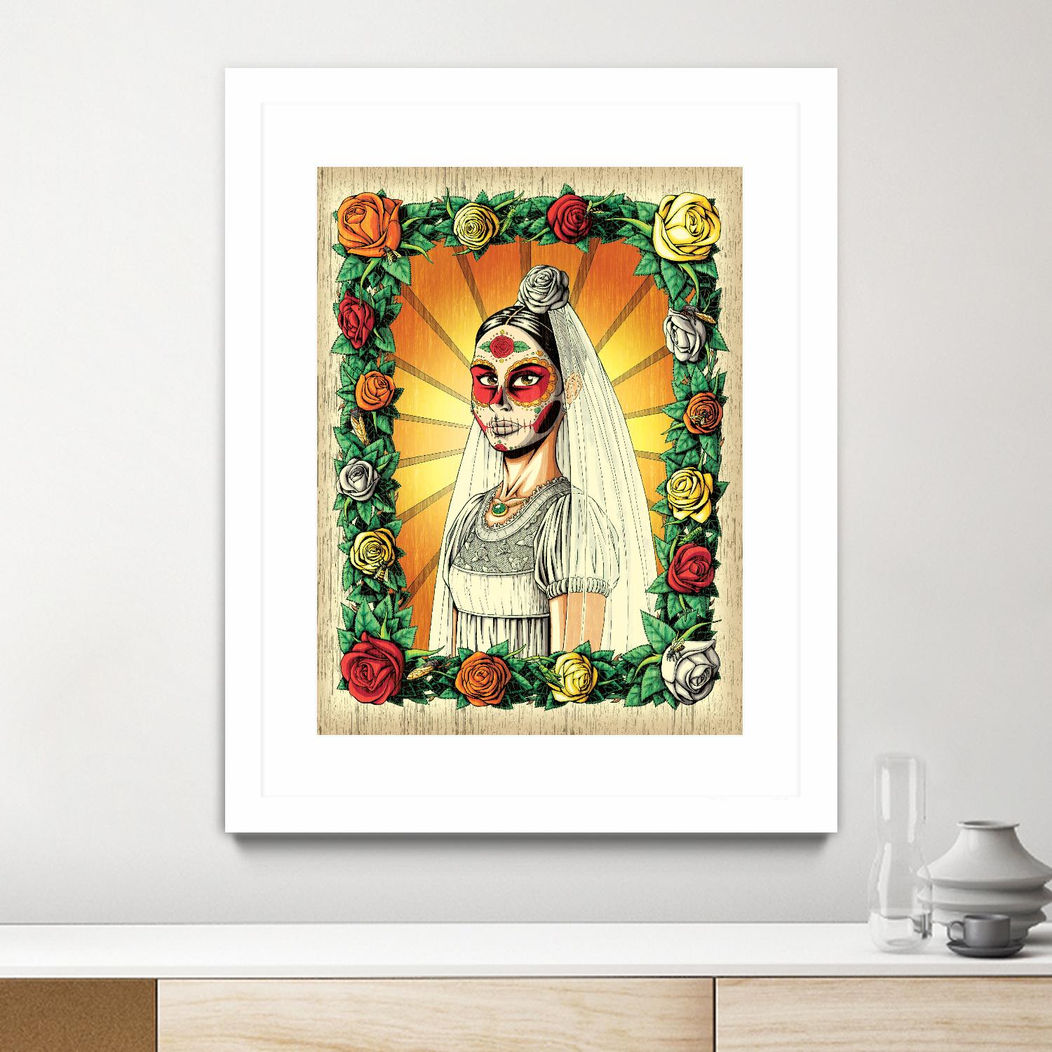 Muerta Bride by Nicholas Ivins on GIANT ART - multicolor urban/pop surrealism; ethnic
