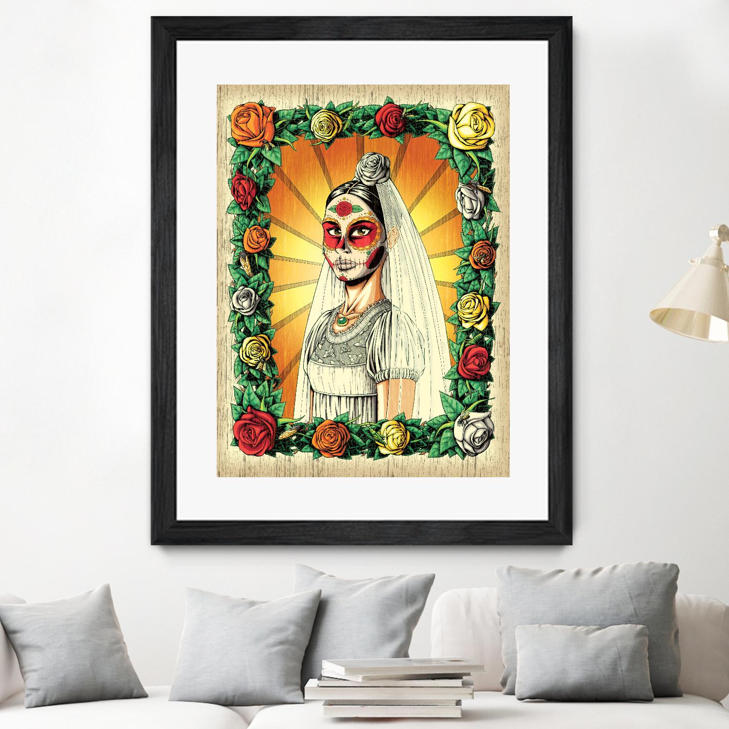 Muerta Bride by Nicholas Ivins on GIANT ART - multicolor urban/pop surrealism; ethnic