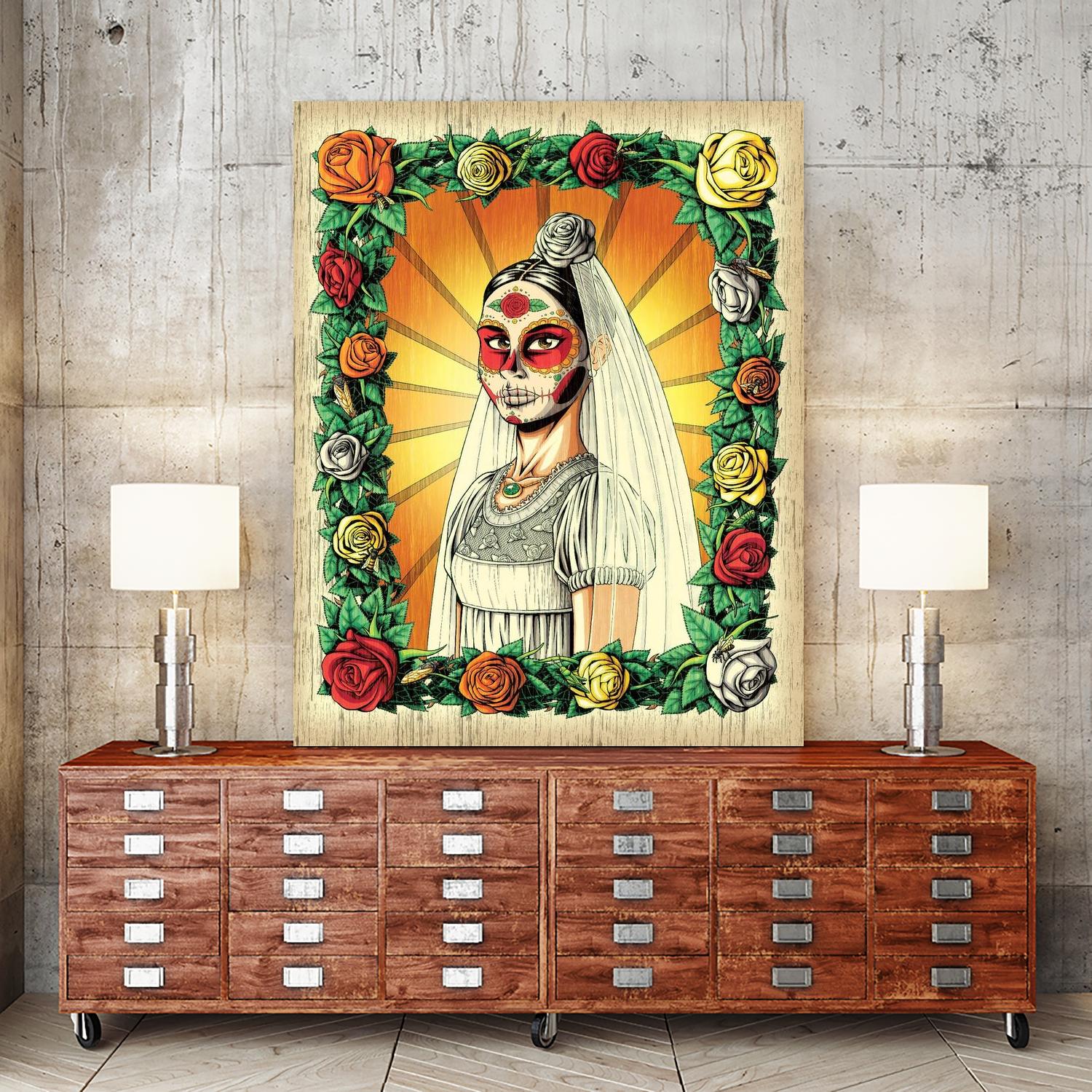 Muerta Bride by Nicholas Ivins on GIANT ART - multicolor urban/pop surrealism; ethnic