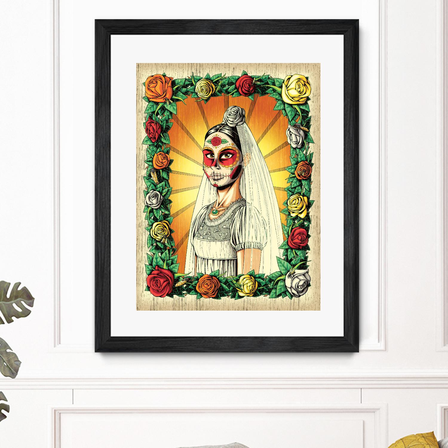 Muerta Bride by Nicholas Ivins on GIANT ART - multicolor urban/pop surrealism; ethnic