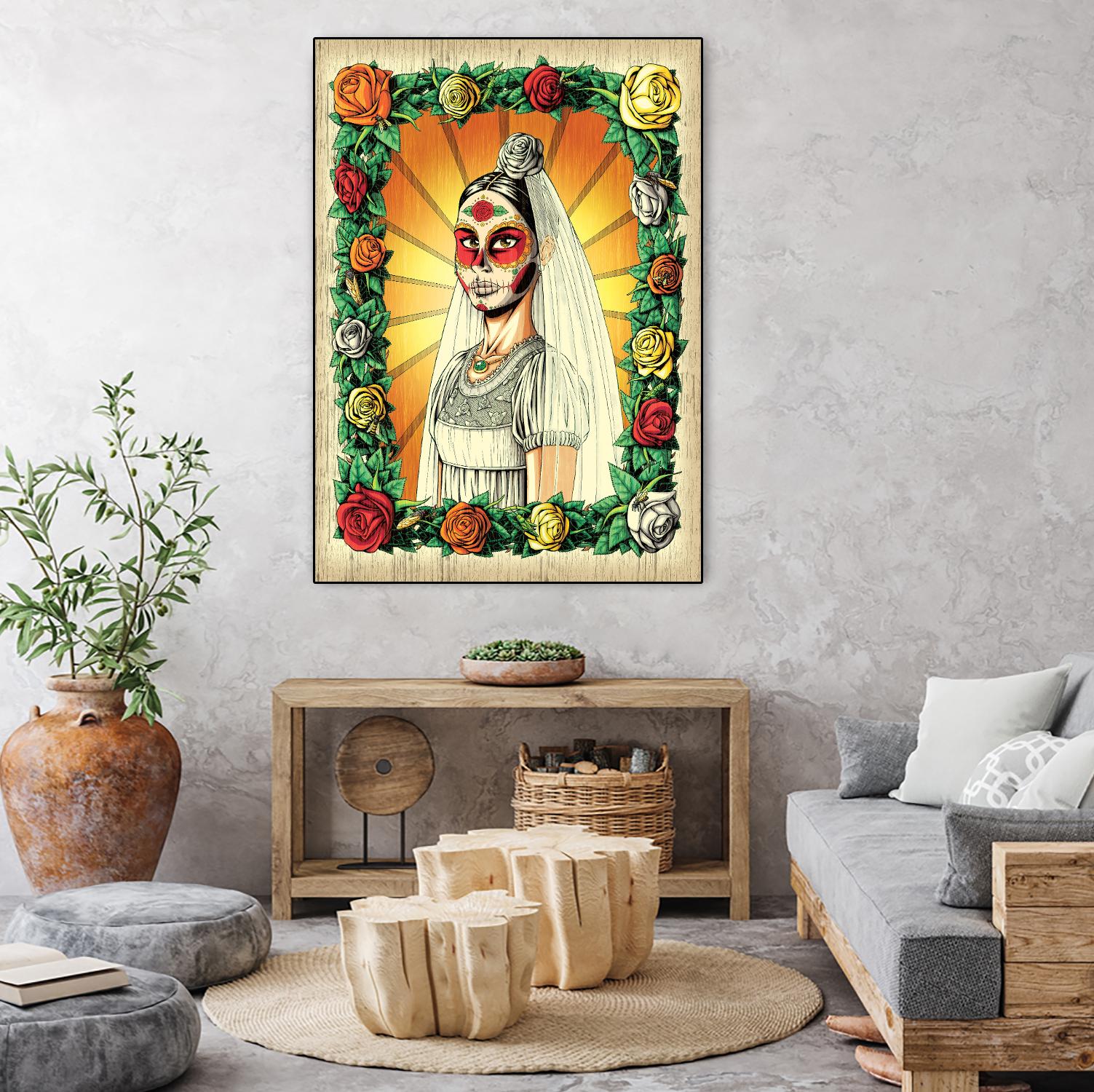 Muerta Bride by Nicholas Ivins on GIANT ART - multicolor urban/pop surrealism; ethnic