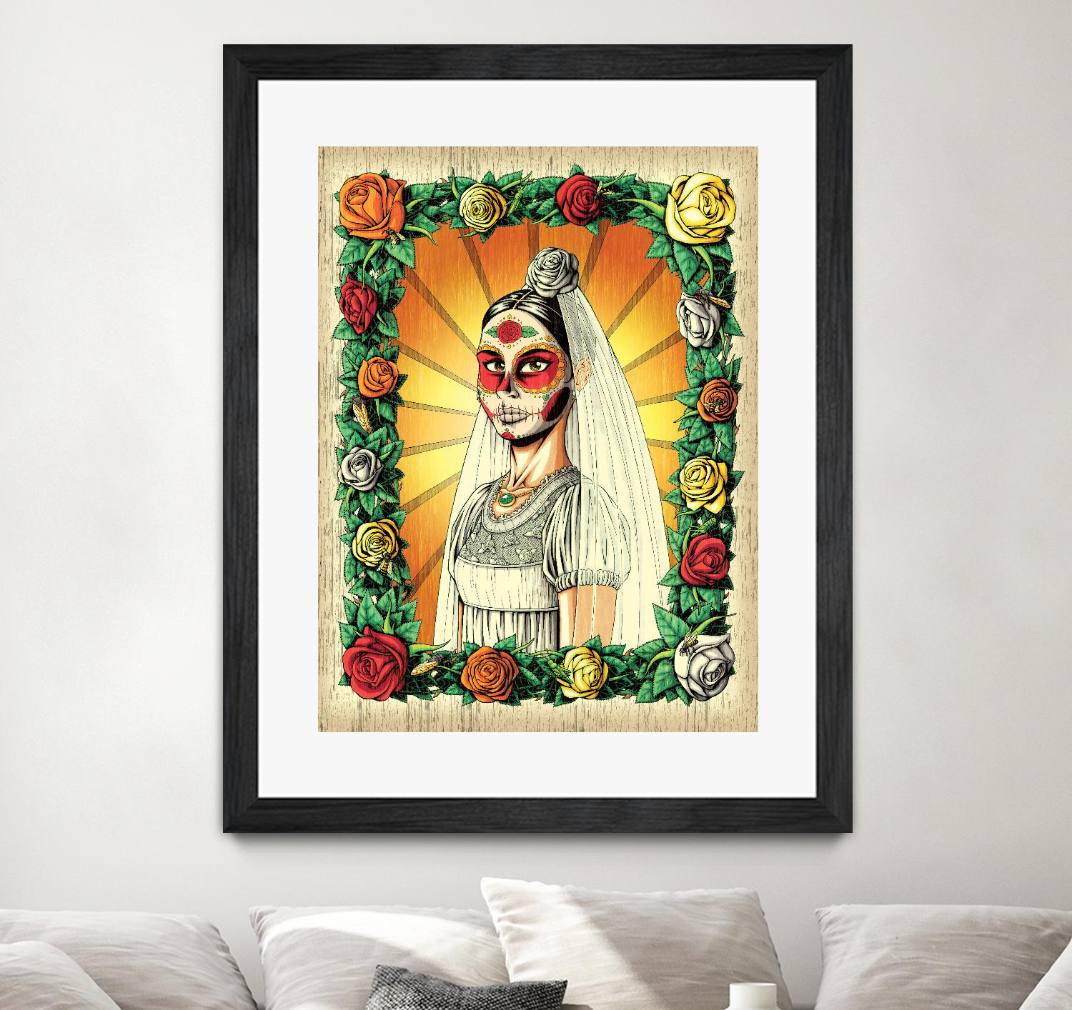 Muerta Bride by Nicholas Ivins on GIANT ART - multicolor urban/pop surrealism; ethnic