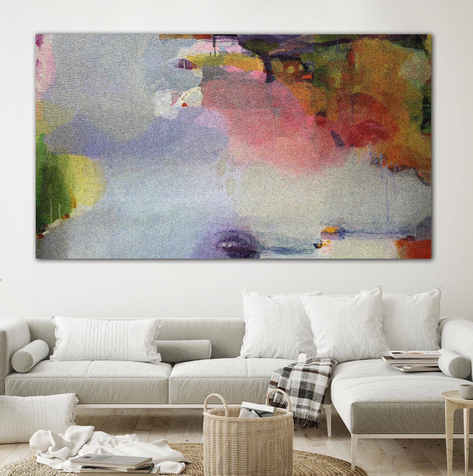 Other Side of the Moon by Lina Alattar on GIANT ART - violet,pink abstracts, contemporary