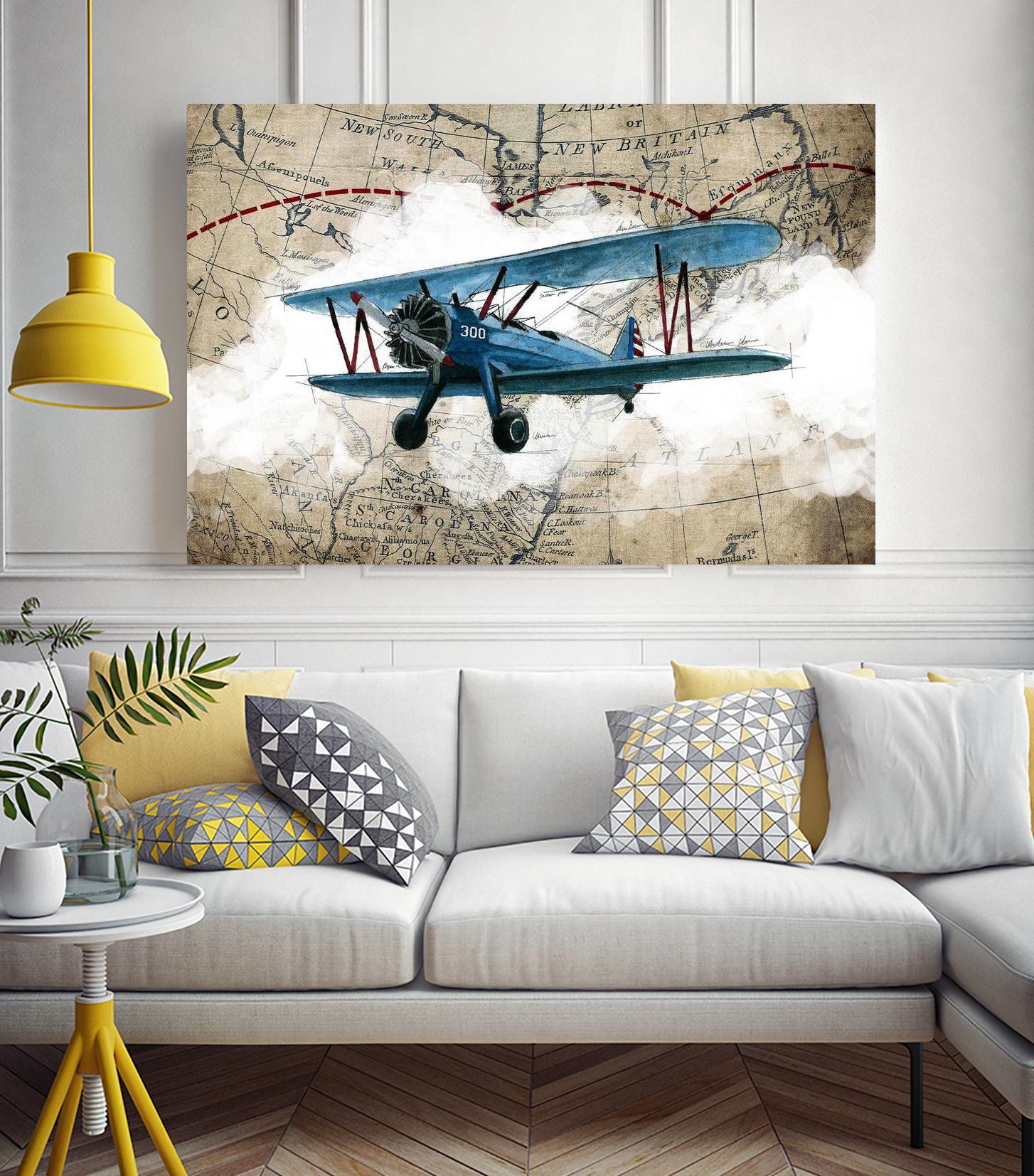 Biplane 1 by GraphINC Studio on GIANT ART - multicolor vintage
