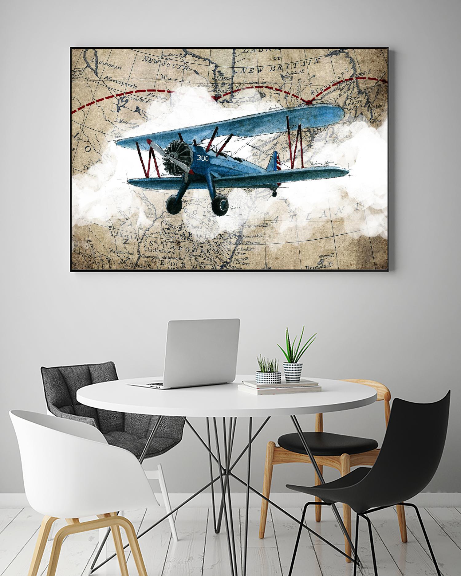 Biplane 1 by GraphINC Studio on GIANT ART - multicolor vintage