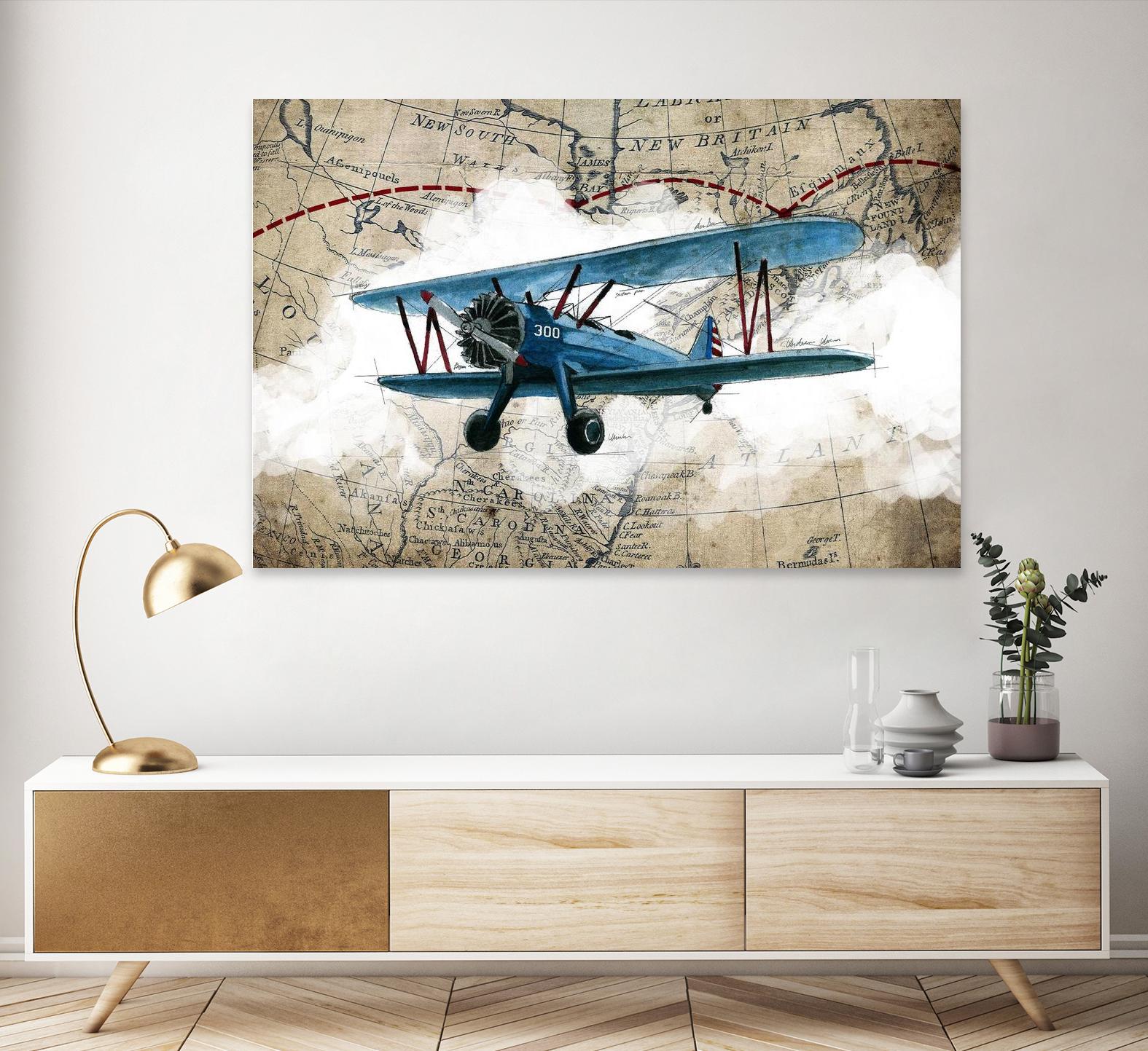 Biplane 1 by GraphINC Studio on GIANT ART - multicolor vintage
