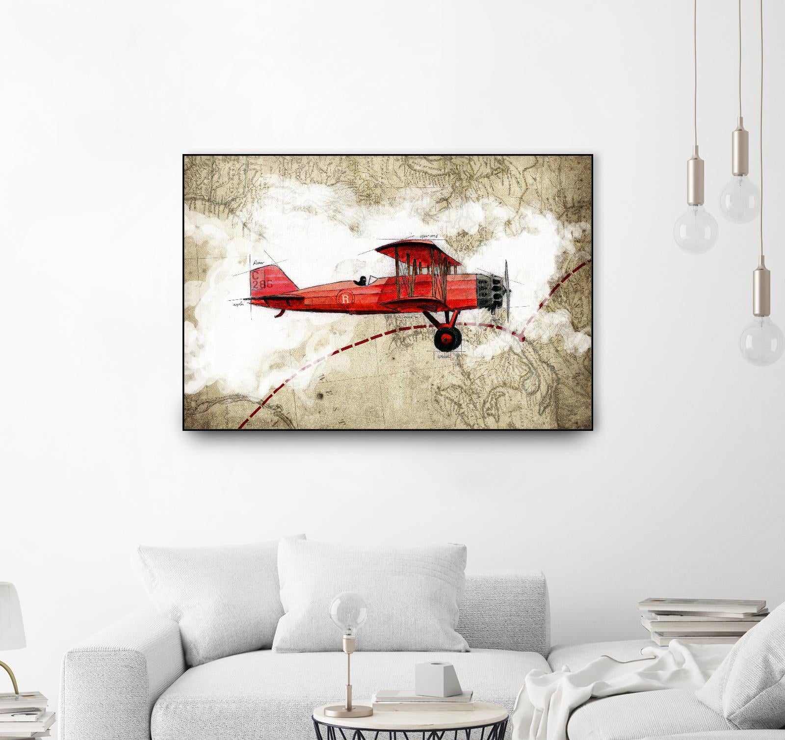 Biplane 3 by GraphINC Studio on GIANT ART - multicolor vintage