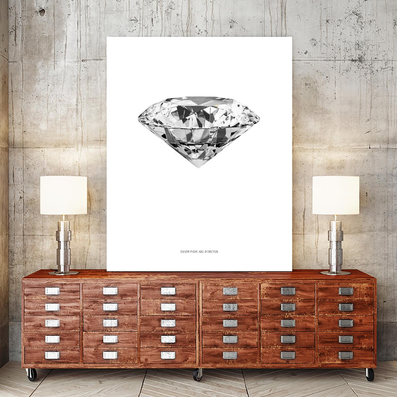 Diamonds are Forever II by TypeLike on GIANT ART - multicolor floral/still life; novelty