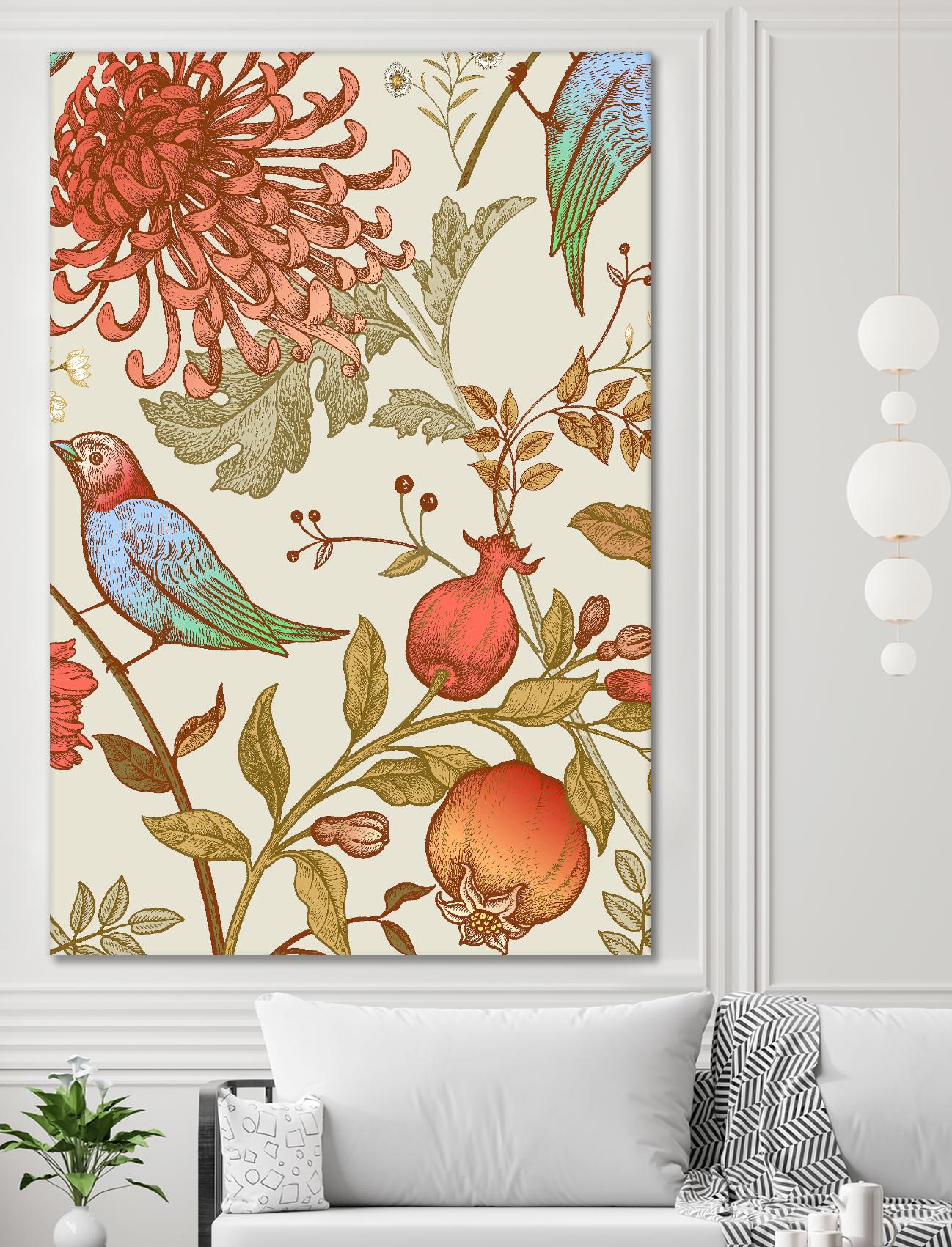 Nordic Victorian II by Incado on GIANT ART - multicolor floral/still life; design/type