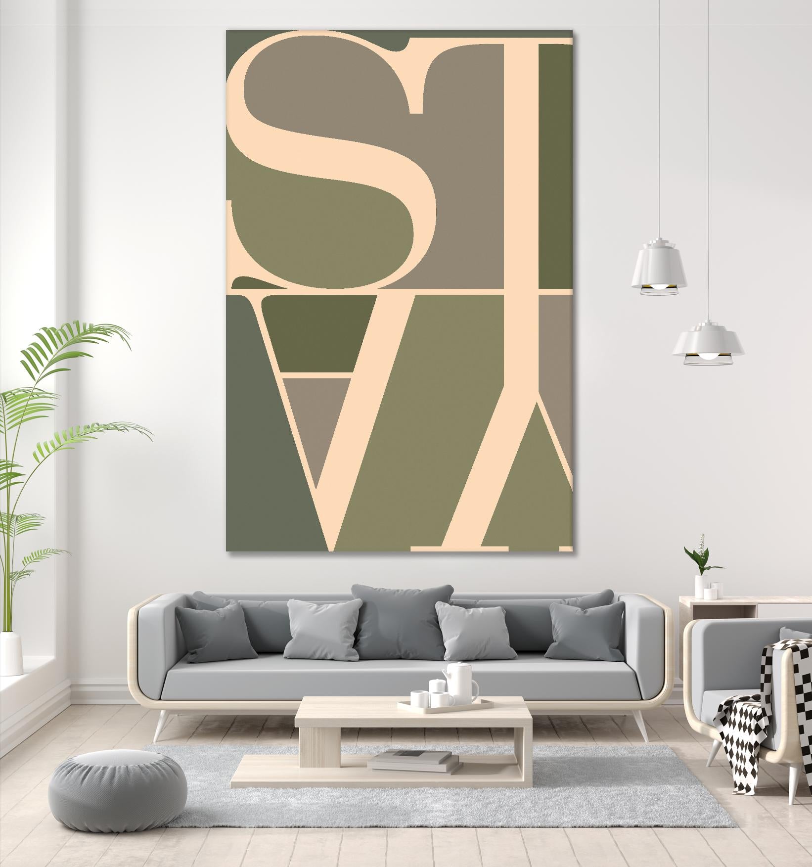 Stay by TypeLike on GIANT ART - multicolor design/type; contemporary
