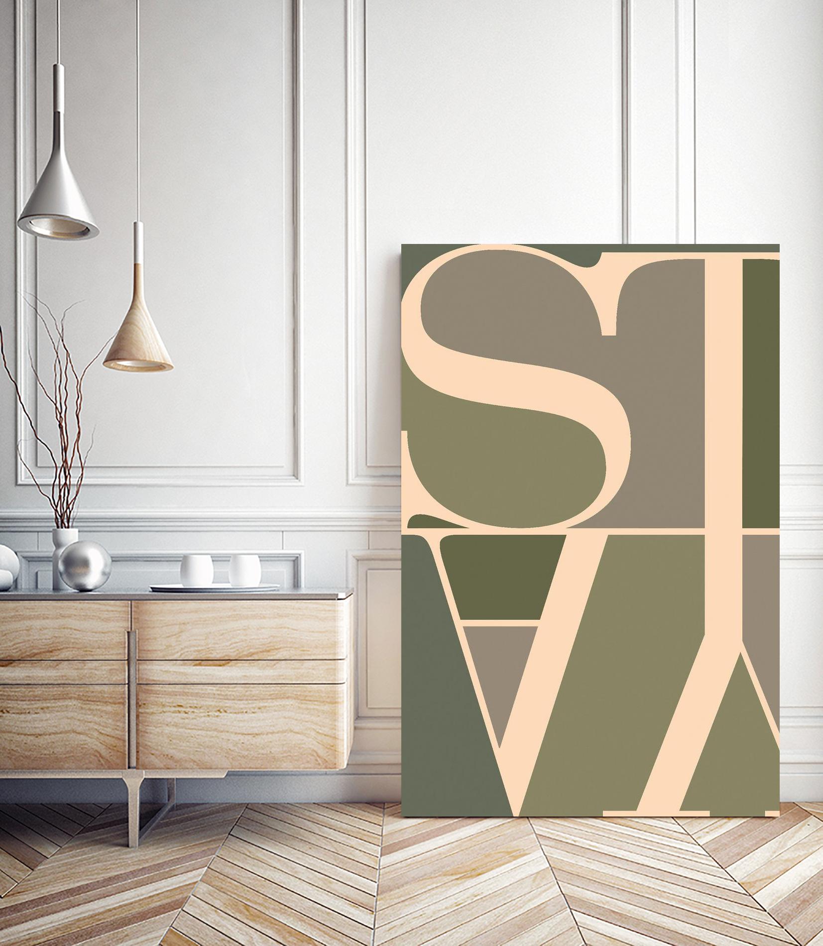 Stay by TypeLike on GIANT ART - multicolor design/type; contemporary