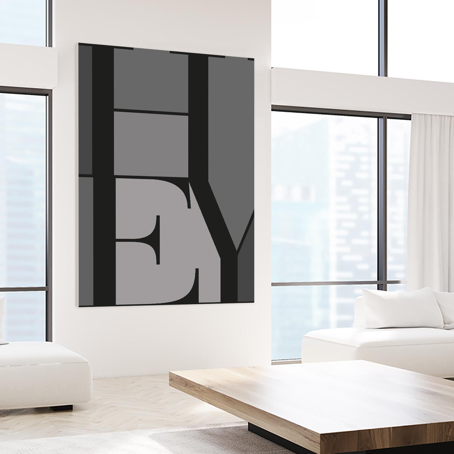 Hey by TypeLike on GIANT ART - multicolor design/type