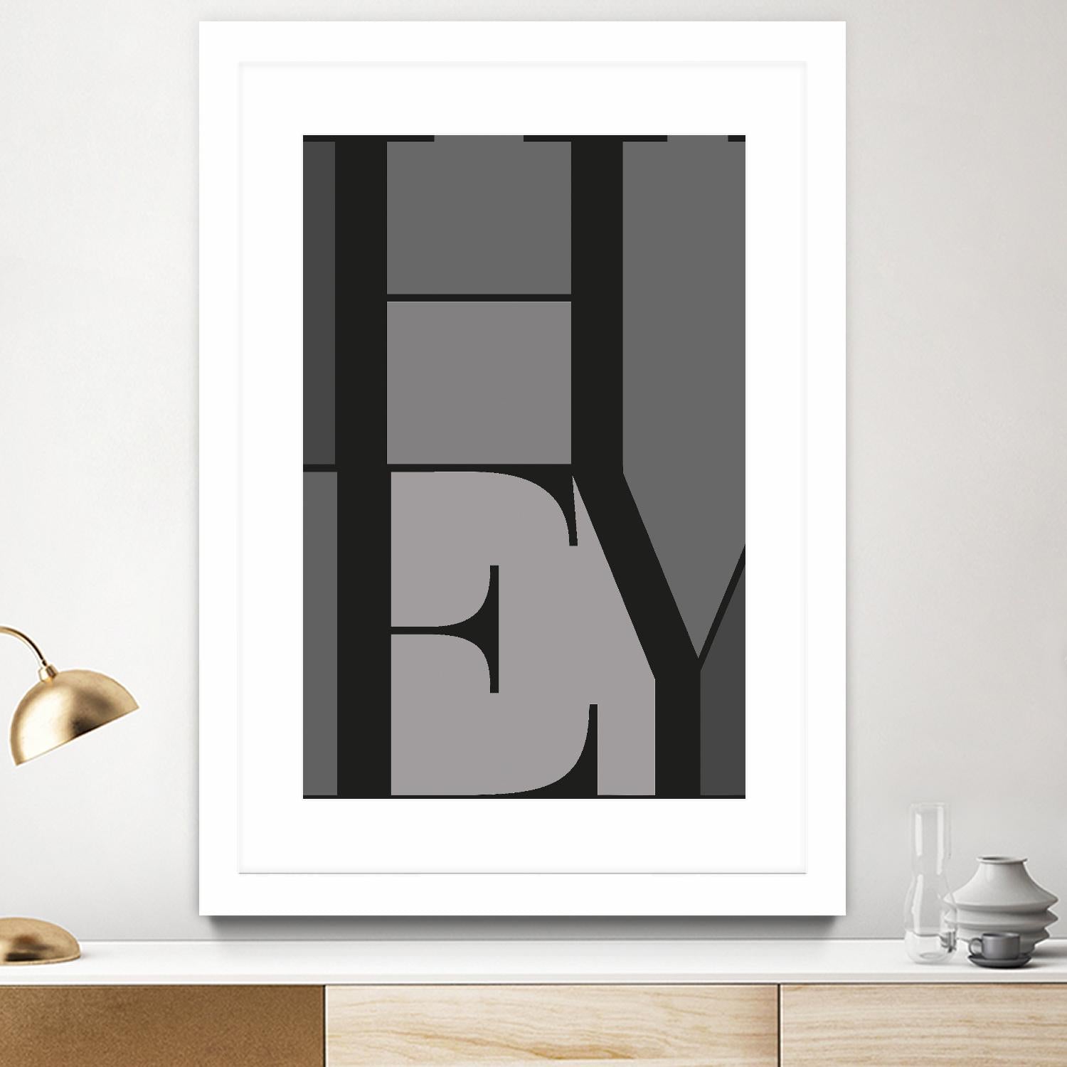 Hey by TypeLike on GIANT ART - multicolor design/type