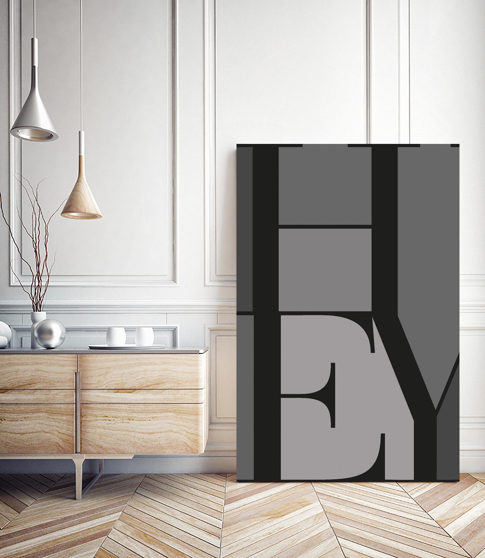 Hey by TypeLike on GIANT ART - multicolor design/type