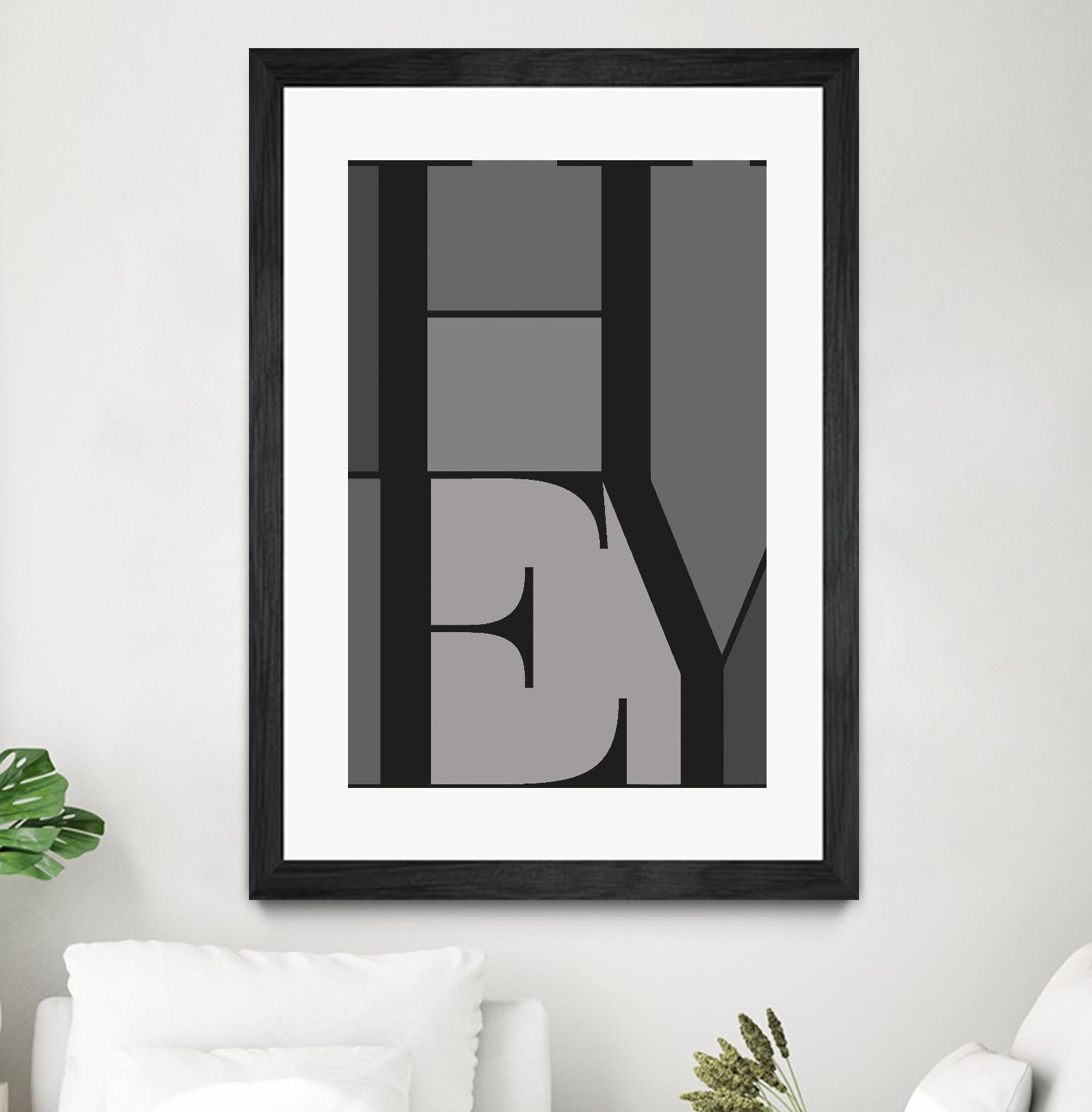 Hey by TypeLike on GIANT ART - multicolor design/type