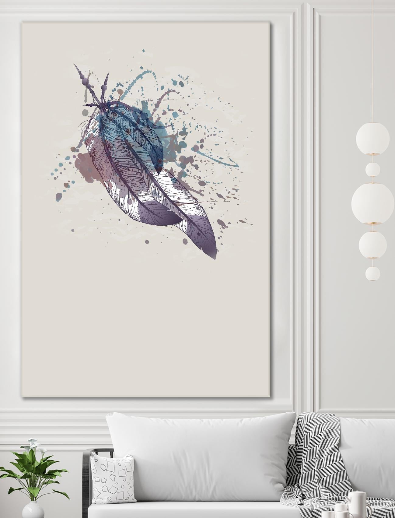 Eagle feather II by Incado on GIANT ART - multicolor floral/still life; contemporary