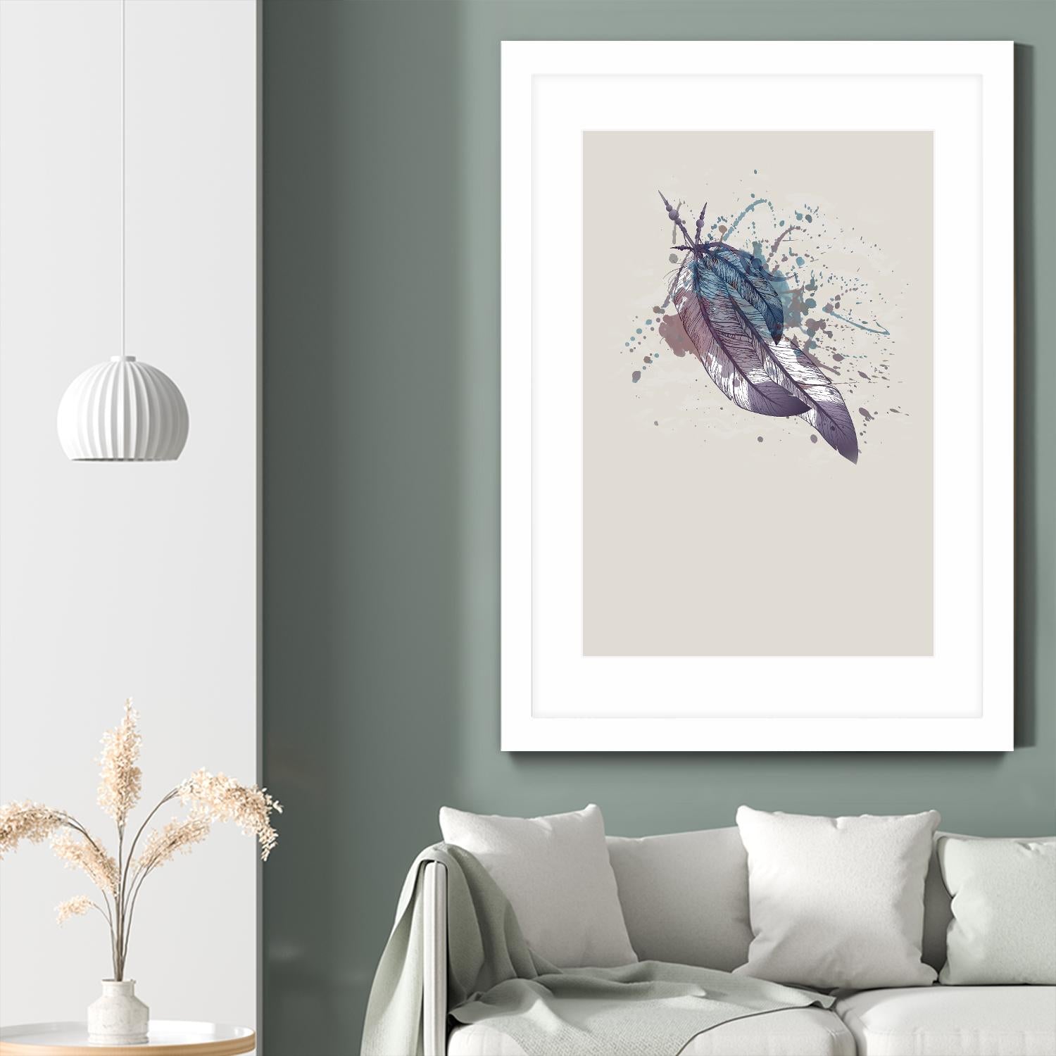 Eagle feather II by Incado on GIANT ART - multicolor floral/still life; contemporary