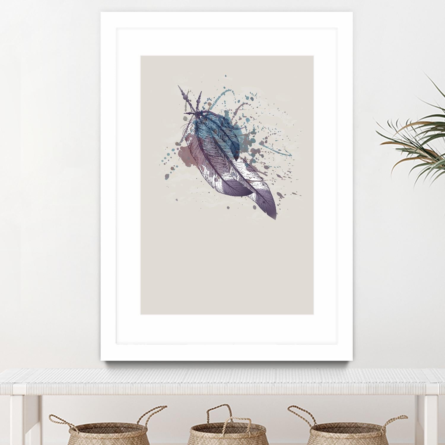 Eagle feather II by Incado on GIANT ART - multicolor floral/still life; contemporary