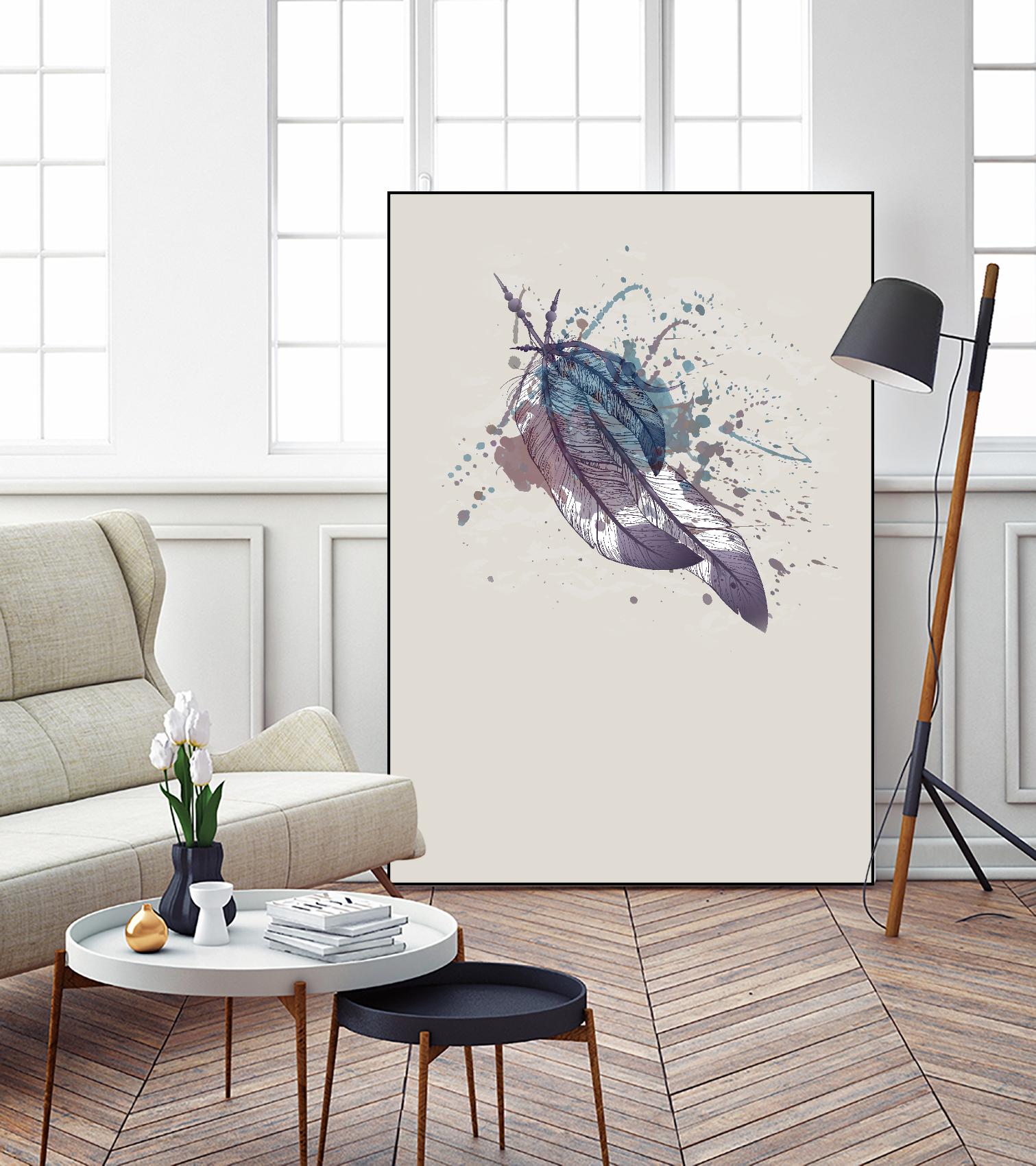 Eagle feather II by Incado on GIANT ART - multicolor floral/still life; contemporary