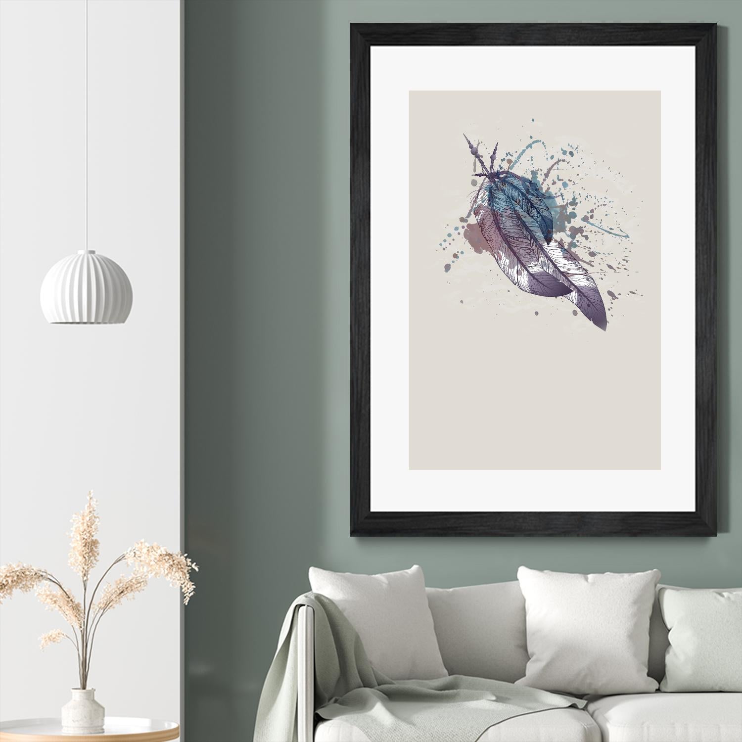 Eagle feather II by Incado on GIANT ART - multicolor floral/still life; contemporary