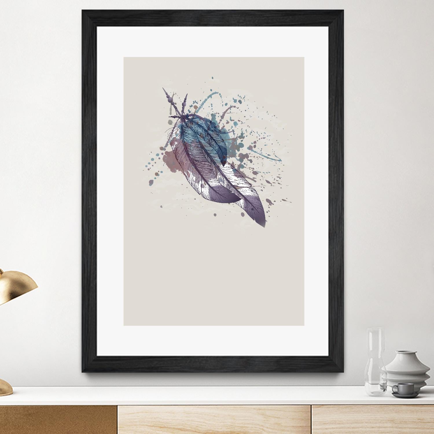 Eagle feather II by Incado on GIANT ART - multicolor floral/still life; contemporary