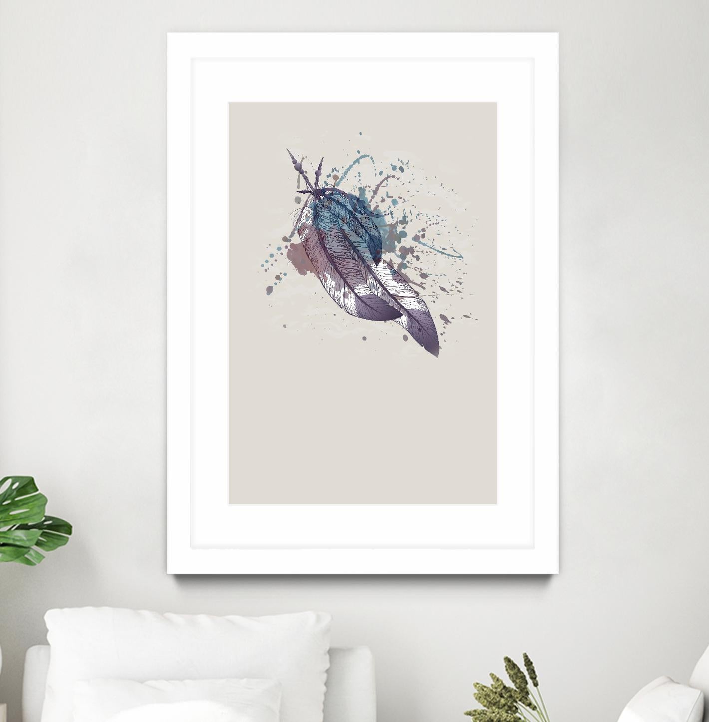 Eagle feather II by Incado on GIANT ART - multicolor floral/still life; contemporary