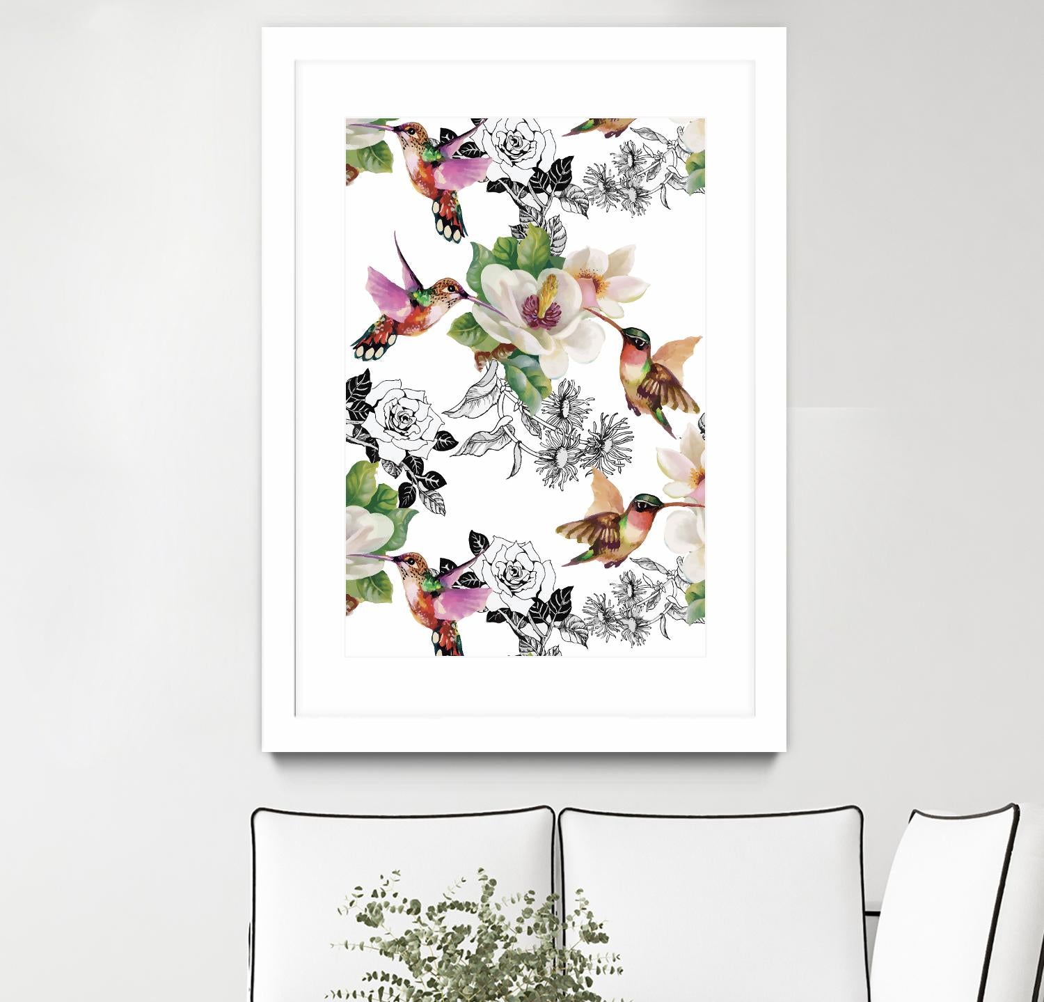 Colibris by Incado on GIANT ART - multicolor animals; floral/still life