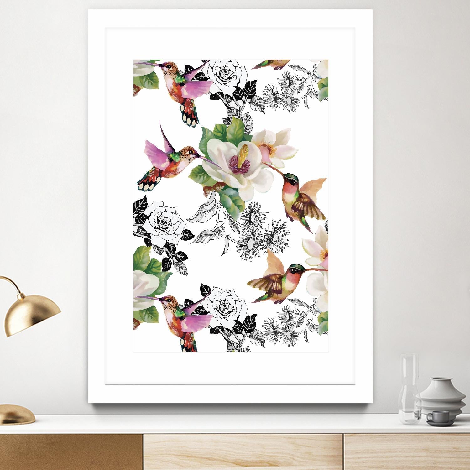 Colibris by Incado on GIANT ART - multicolor animals; floral/still life