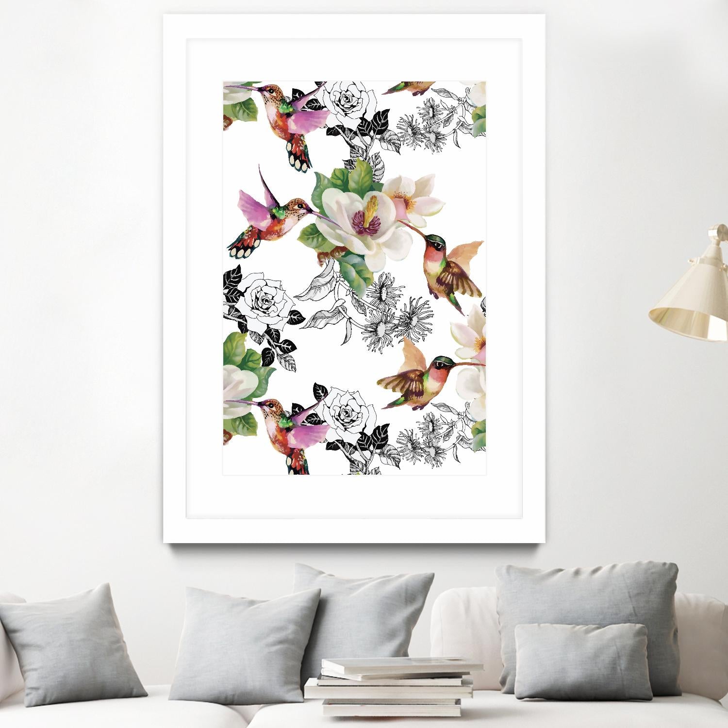 Colibris by Incado on GIANT ART - multicolor animals; floral/still life