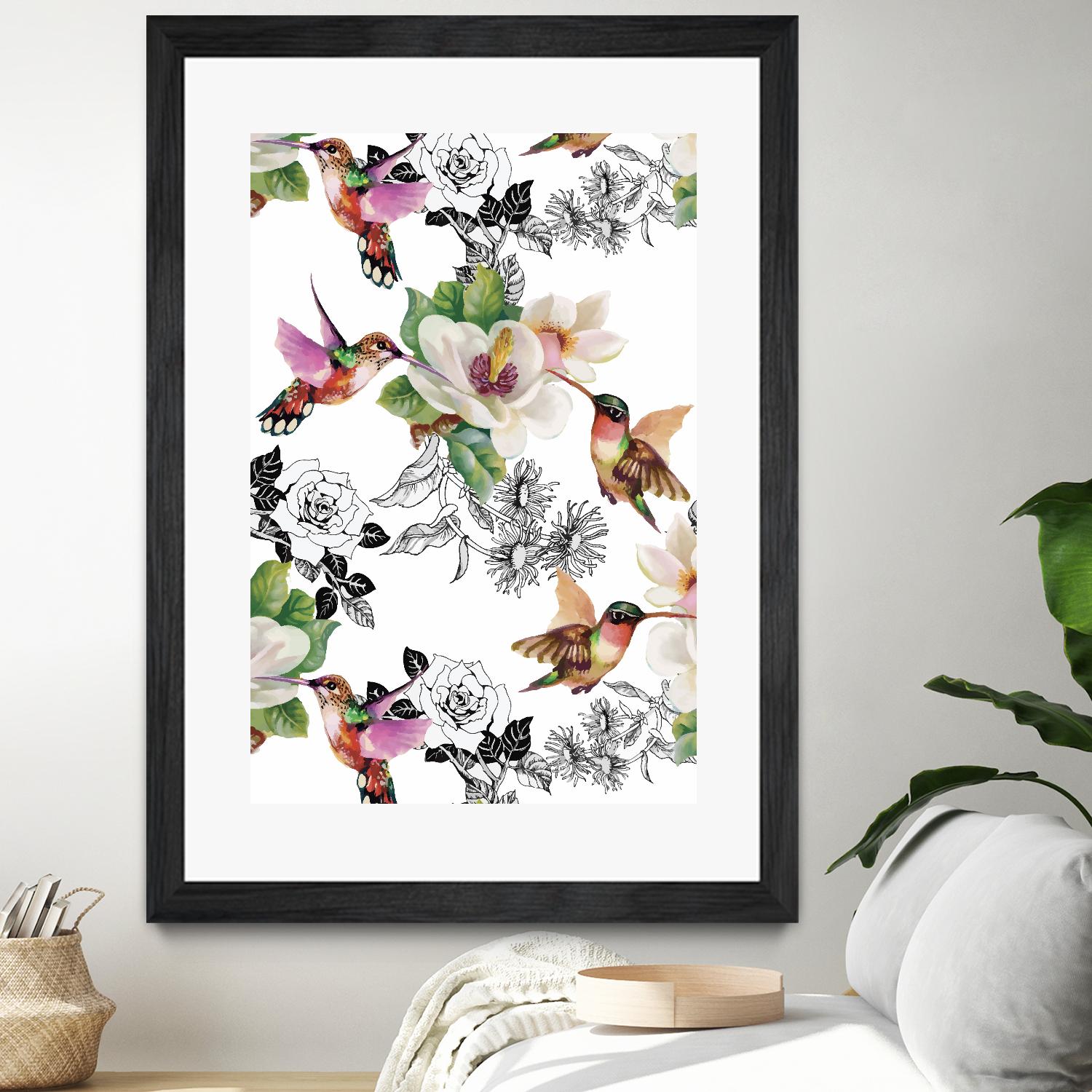 Colibris by Incado on GIANT ART - multicolor animals; floral/still life