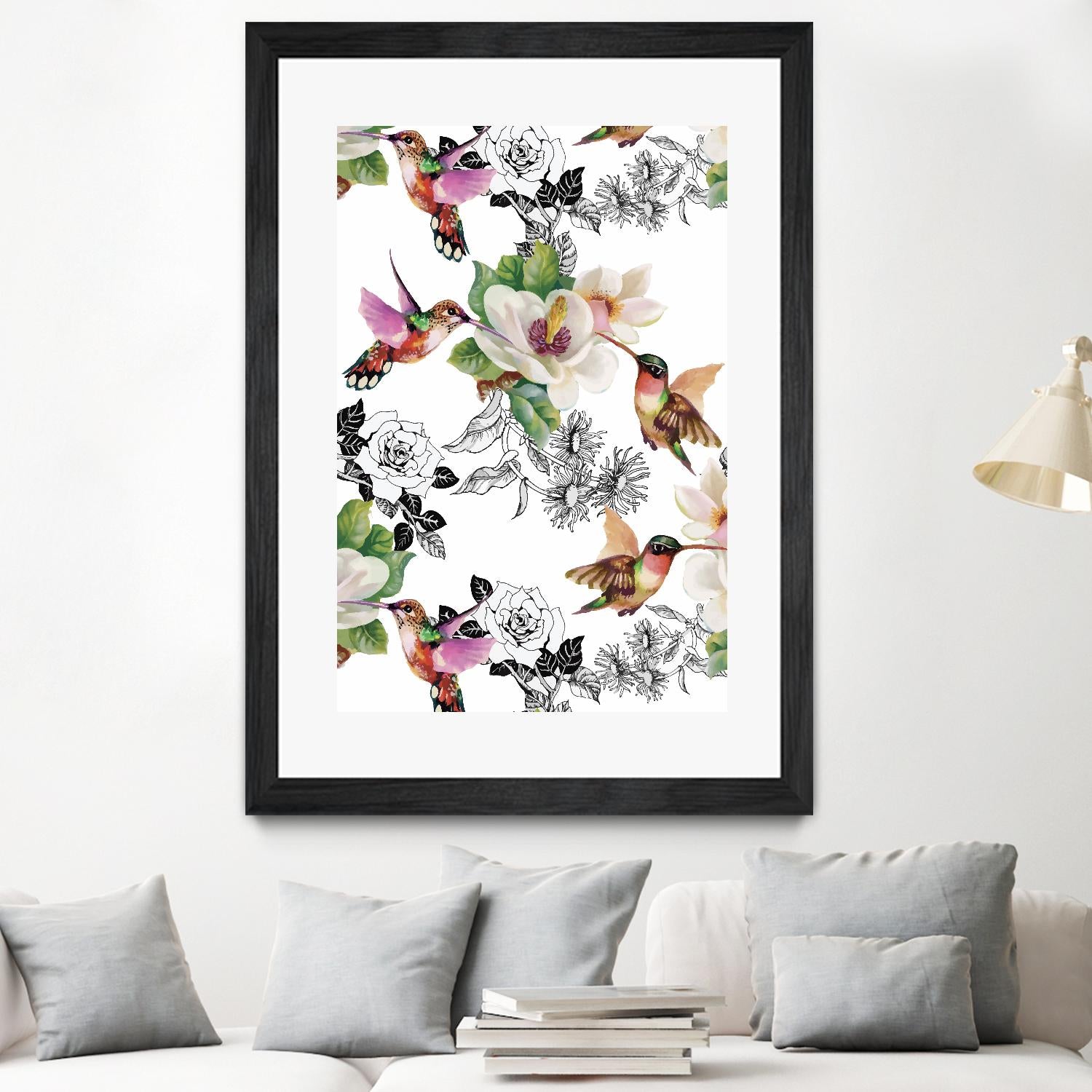 Colibris by Incado on GIANT ART - multicolor animals; floral/still life