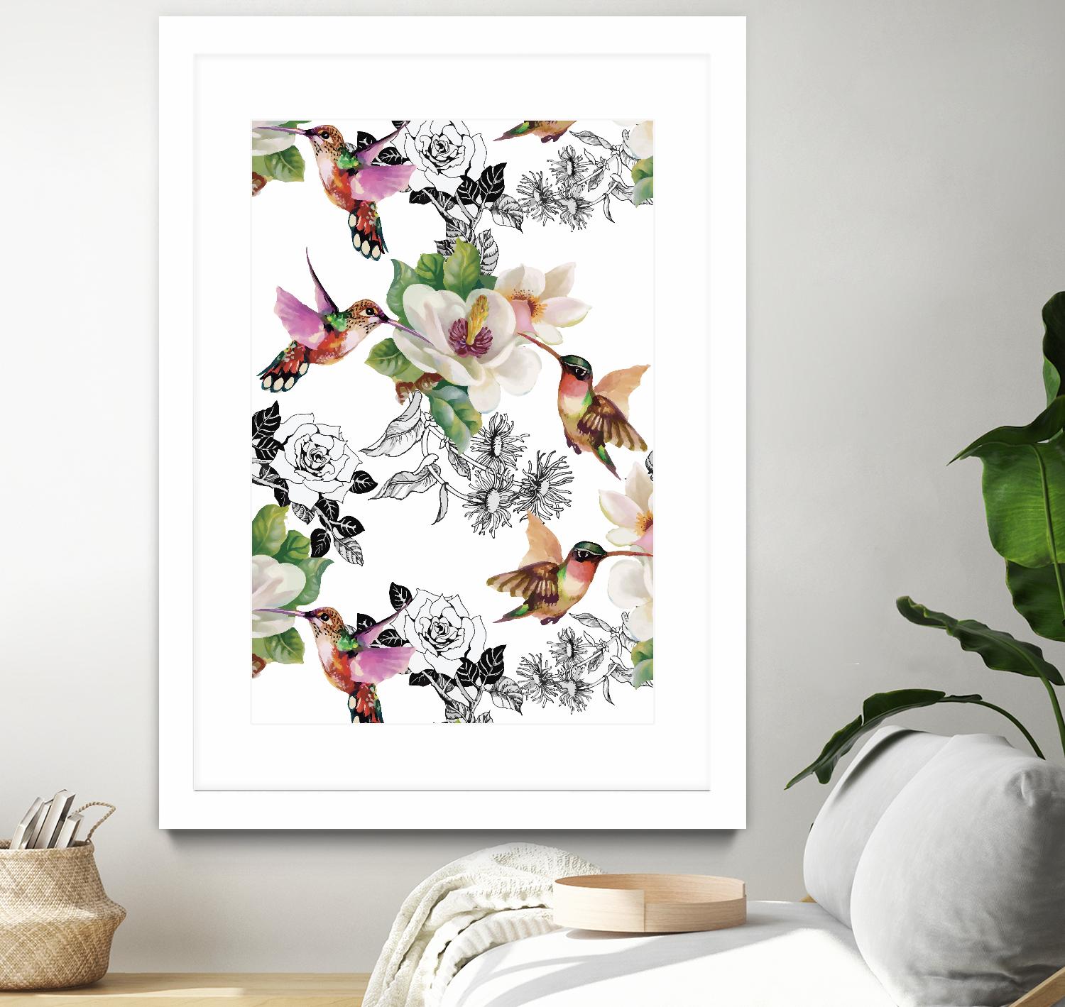 Colibris by Incado on GIANT ART - multicolor animals; floral/still life