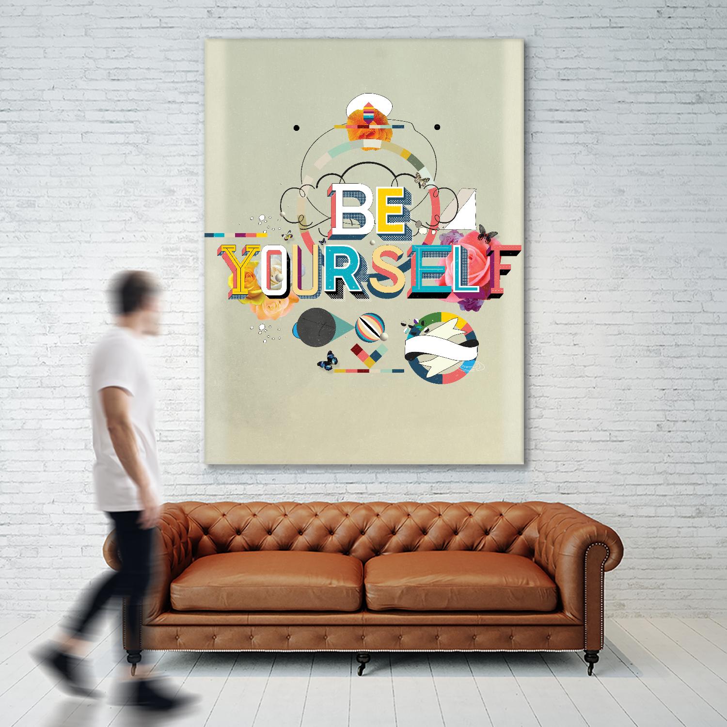 Be Yourself by Kavan & Company on GIANT ART - multi inspirational, novelty, design/type, illustration, typography