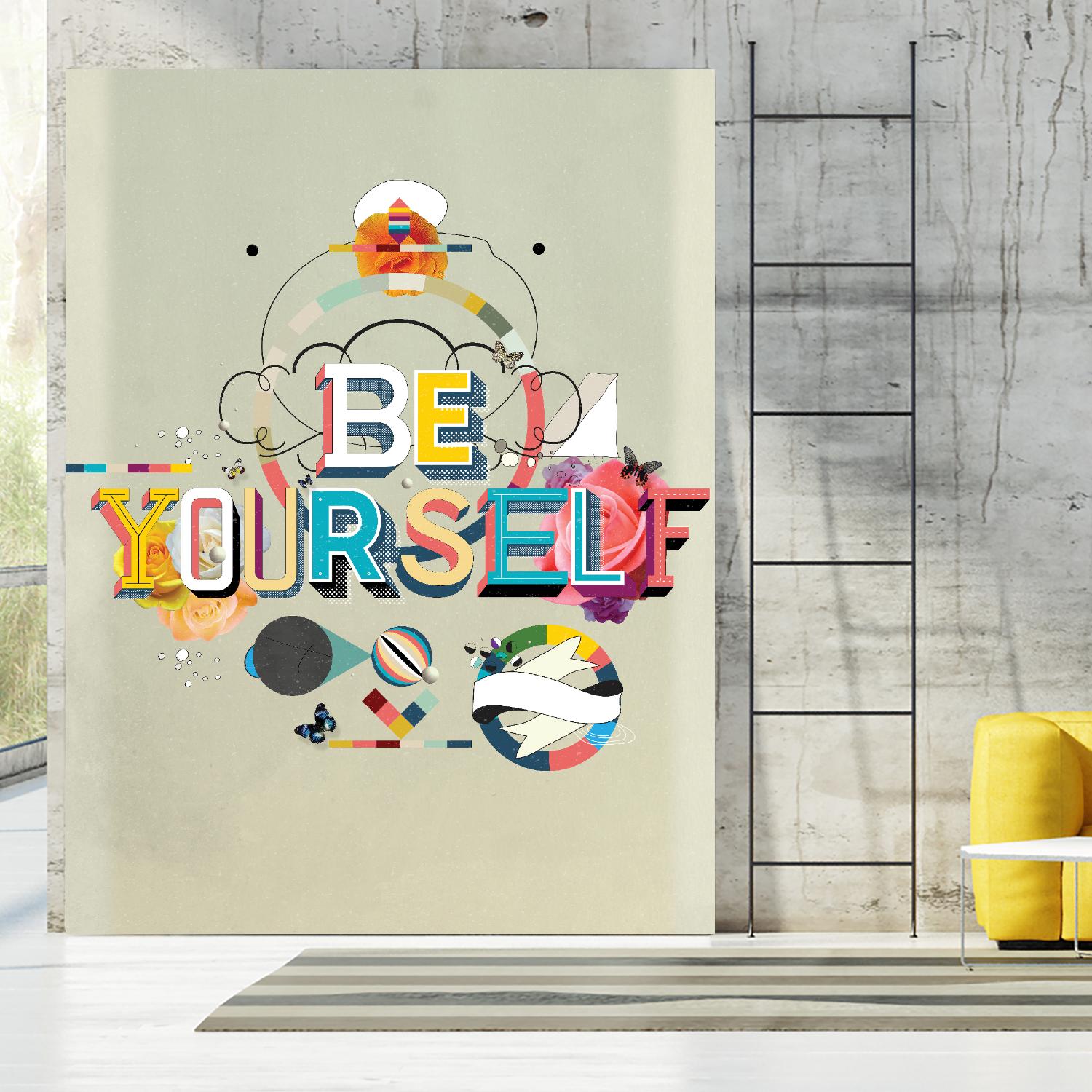 Be Yourself by Kavan & Company on GIANT ART - multi inspirational, novelty, design/type, illustration, typography