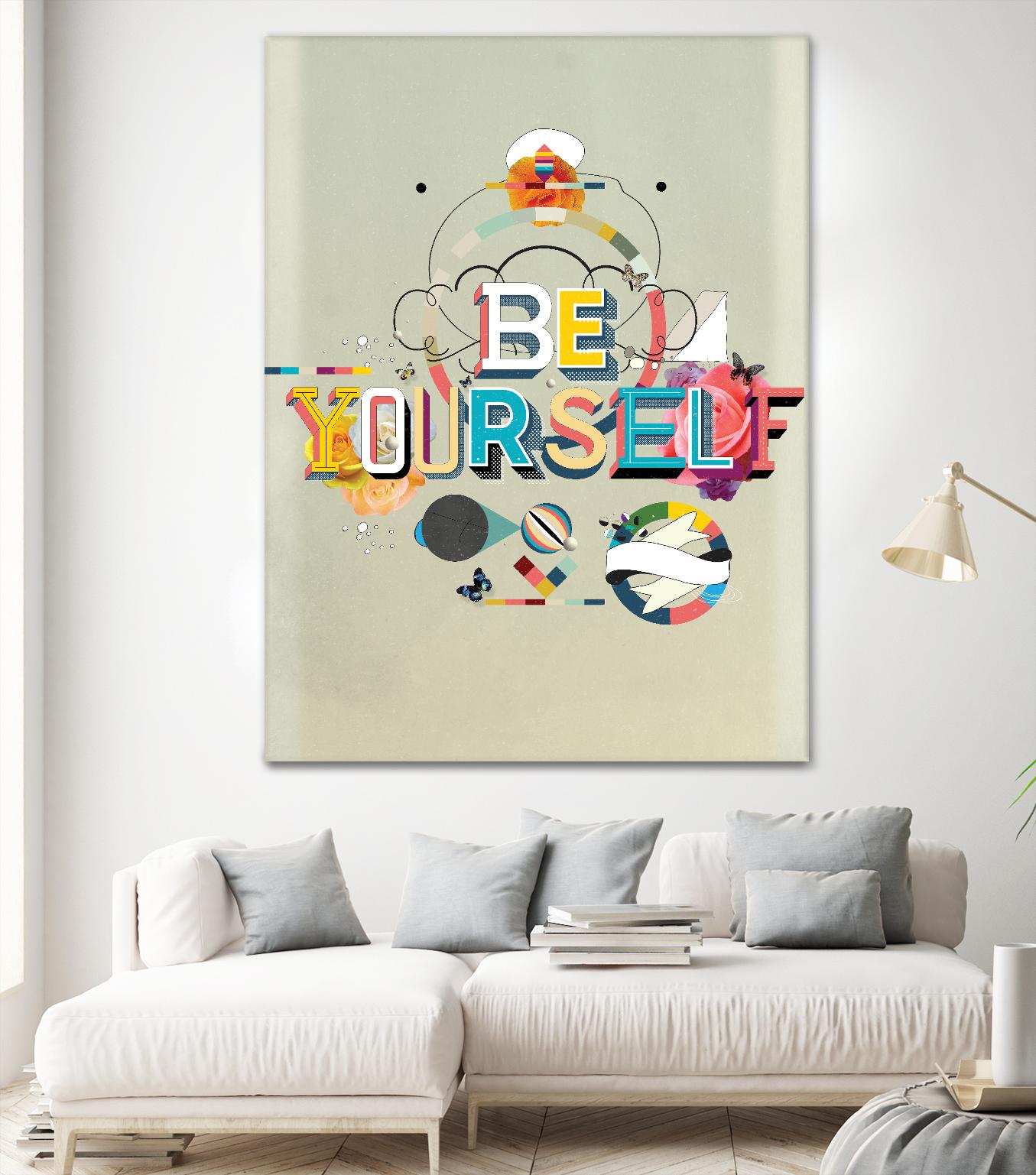 Be Yourself by Kavan & Company on GIANT ART - multi inspirational, novelty, design/type, illustration, typography