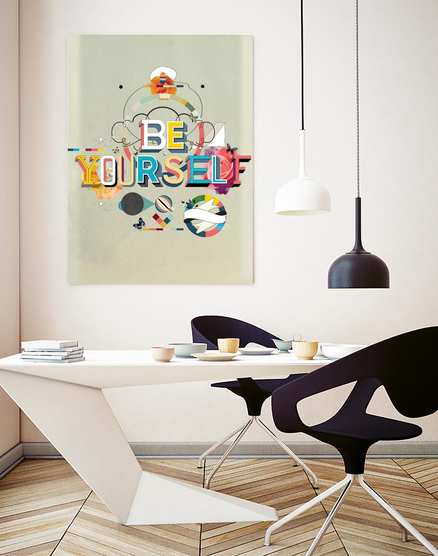 Be Yourself by Kavan & Company on GIANT ART - multi inspirational, novelty, design/type, illustration, typography