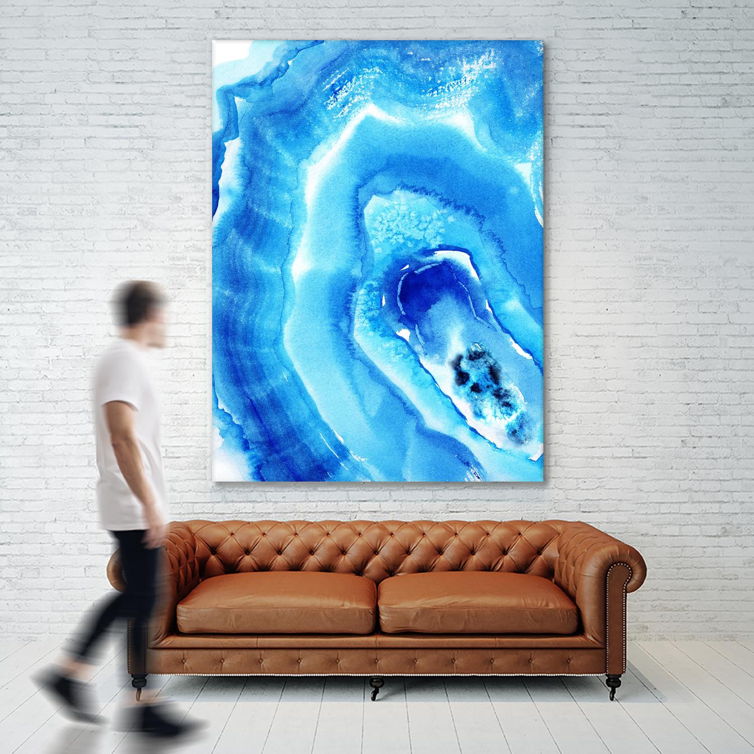 Blue Agate by Nancy Knight on GIANT ART - multicolor abstracts; contemporary