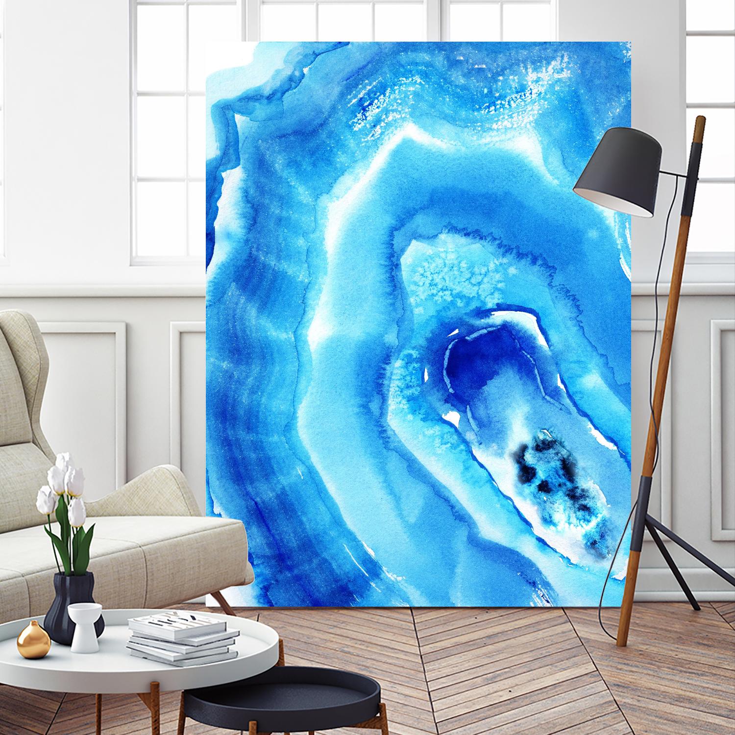 Blue Agate by Nancy Knight on GIANT ART - multicolor abstracts; contemporary